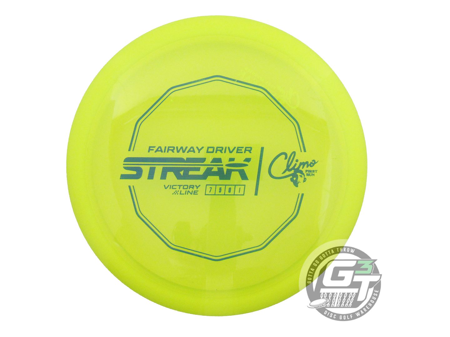 USED Climo Victory Line Streak 175g Yellow Blue Stamp Fairway Driver Golf Disc