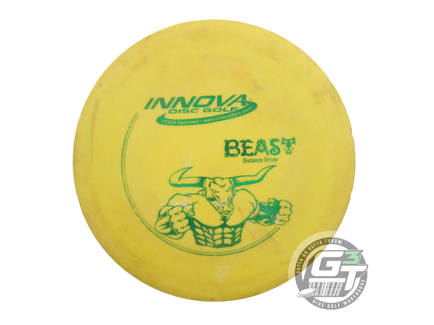 USED Innova DX Beast 167g Yellow Green Foil Distance Driver Golf Disc
