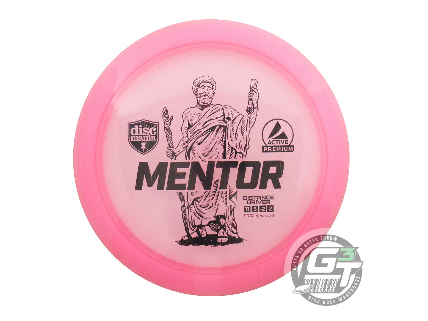 USED DiscMania Active Premium Mentor 173g Pink Black Stamp Distance Driver Disc