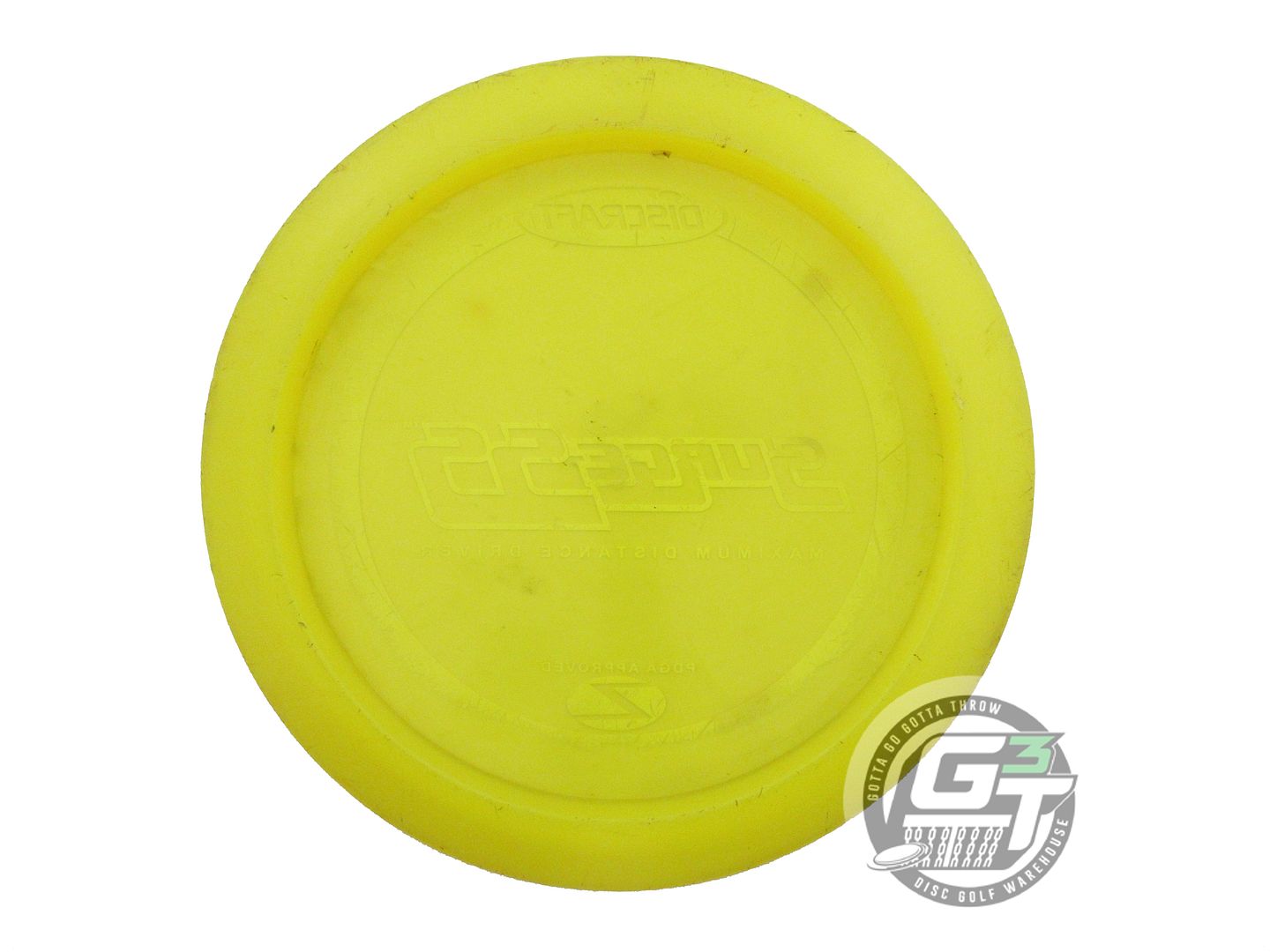 USED Discraft Z Surge SS 170g Yellow White Stamp PFN Distance Driver Golf Disc