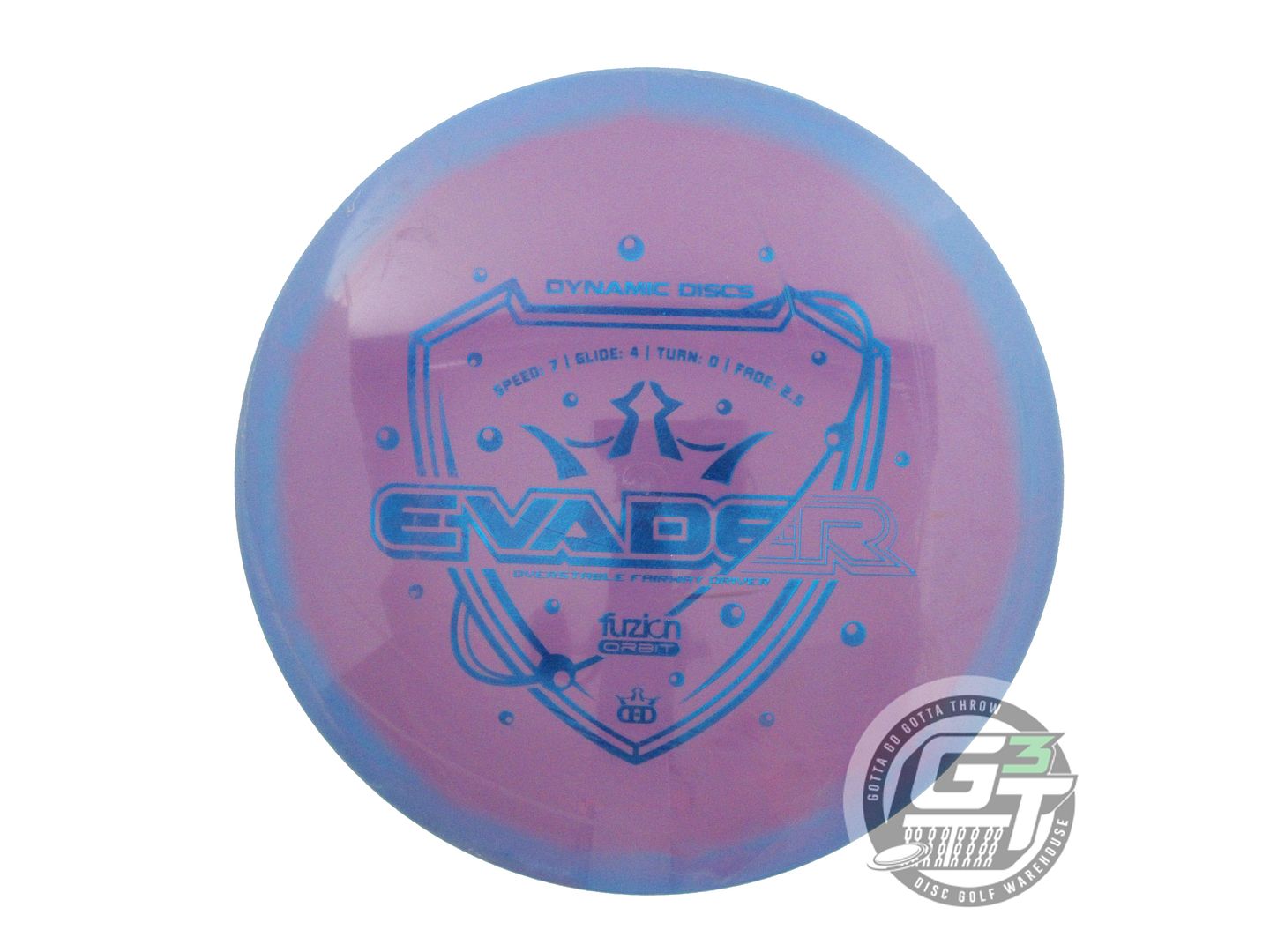 USED Dynamic Discs Fuzion Orbit Evader 173g Blue-Purple Fairway Driver Golf Disc