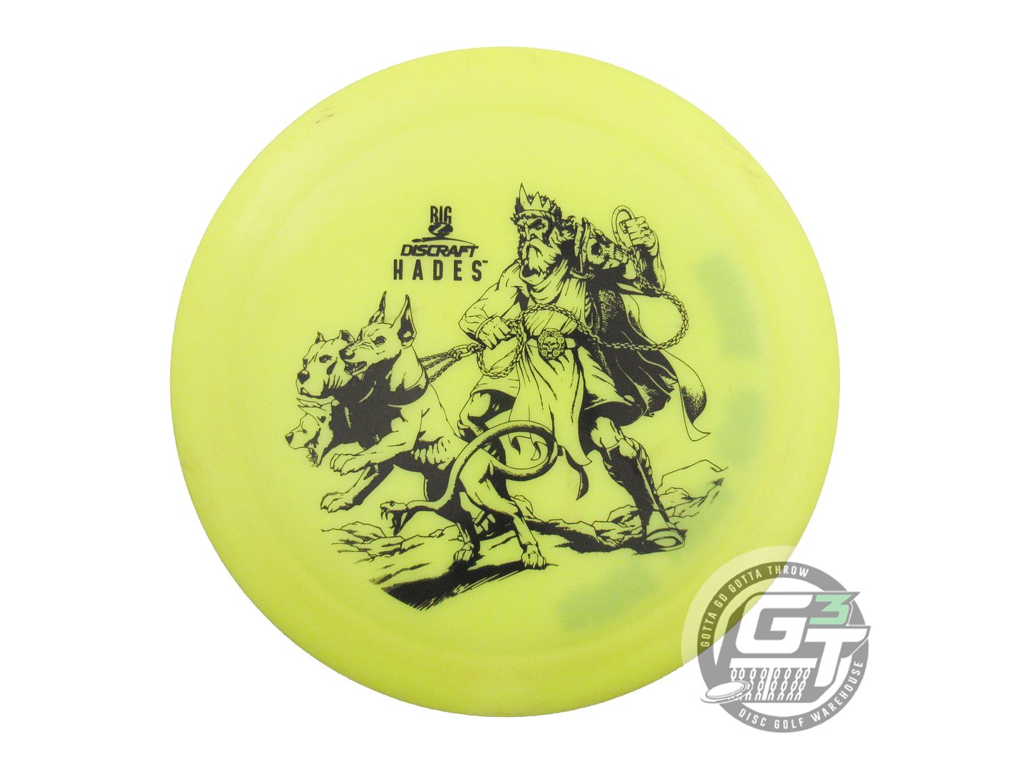 USED Discraft Big Z Hades 174g Yellow Black Stamp Driver Golf Disc