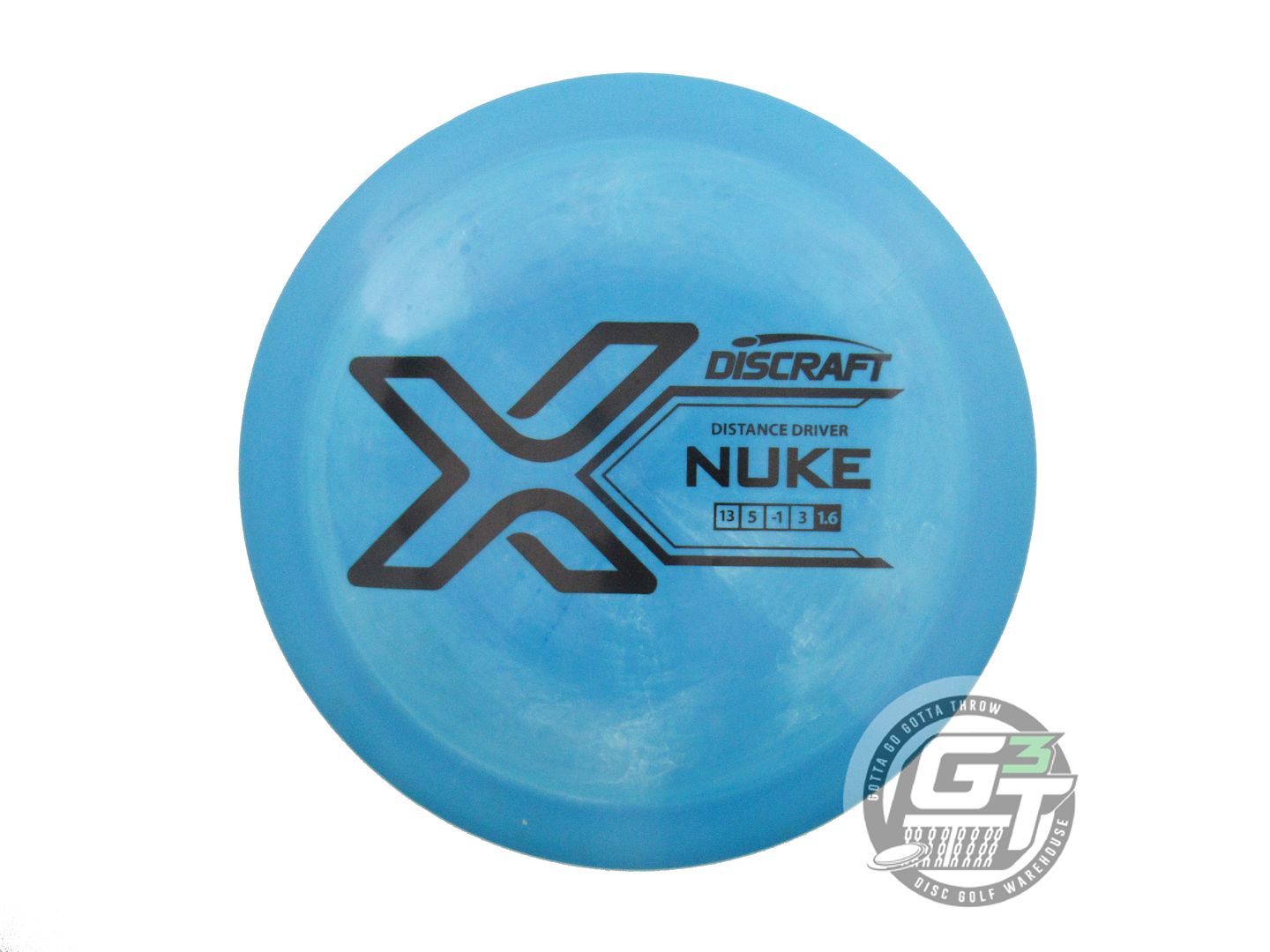 USED Discraft X Nuke 166g Blue Black Stamp Distance Driver Golf Disc