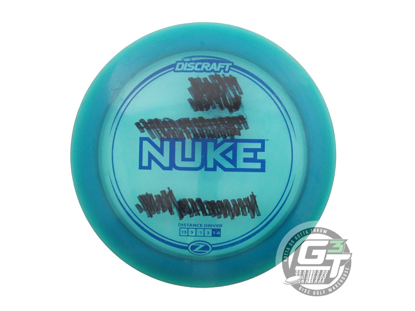 USED Discraft Z Nuke 175g Teal Blue Stamp Distance Driver Golf Disc