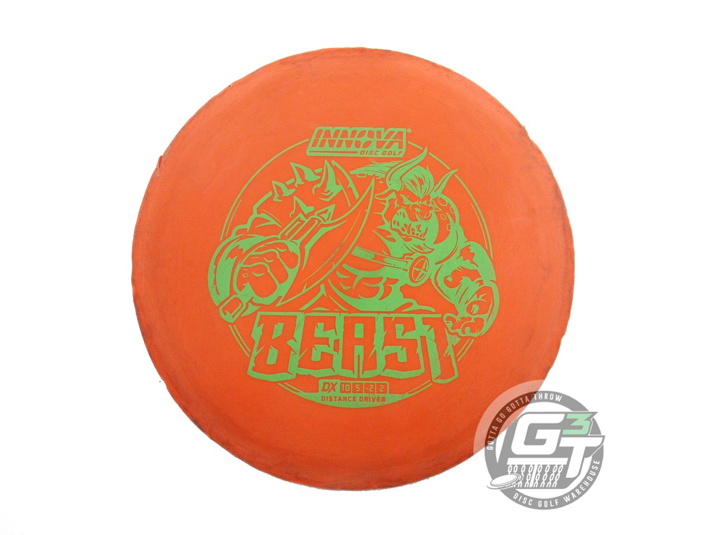 USED Innova DX Beast 165g Orange Lime Stamp Distance Driver Golf Disc