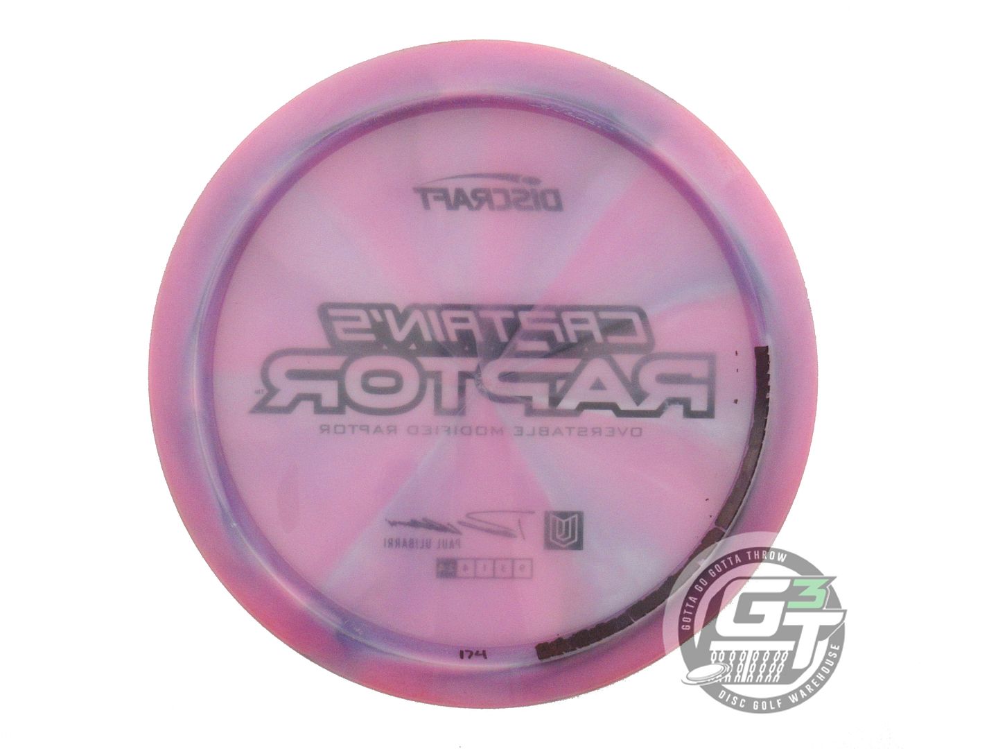 USED Discraft [CAPTAIN'S] Z Raptor 174g Pink-Lilac Driver Golf Disc