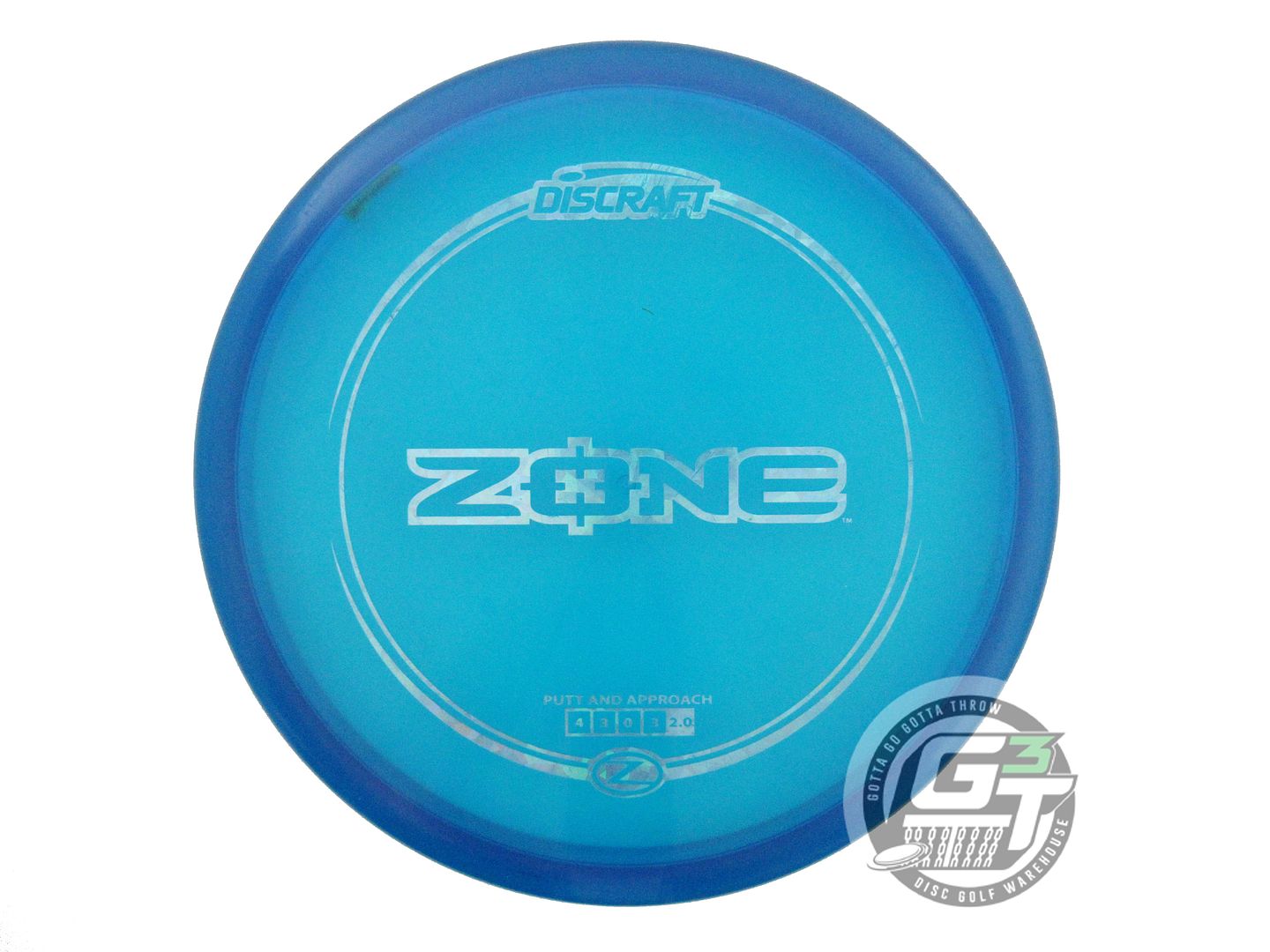 USED Discraft Z Zone 175g Blue Teal Shatter Foil Putter Golf Disc