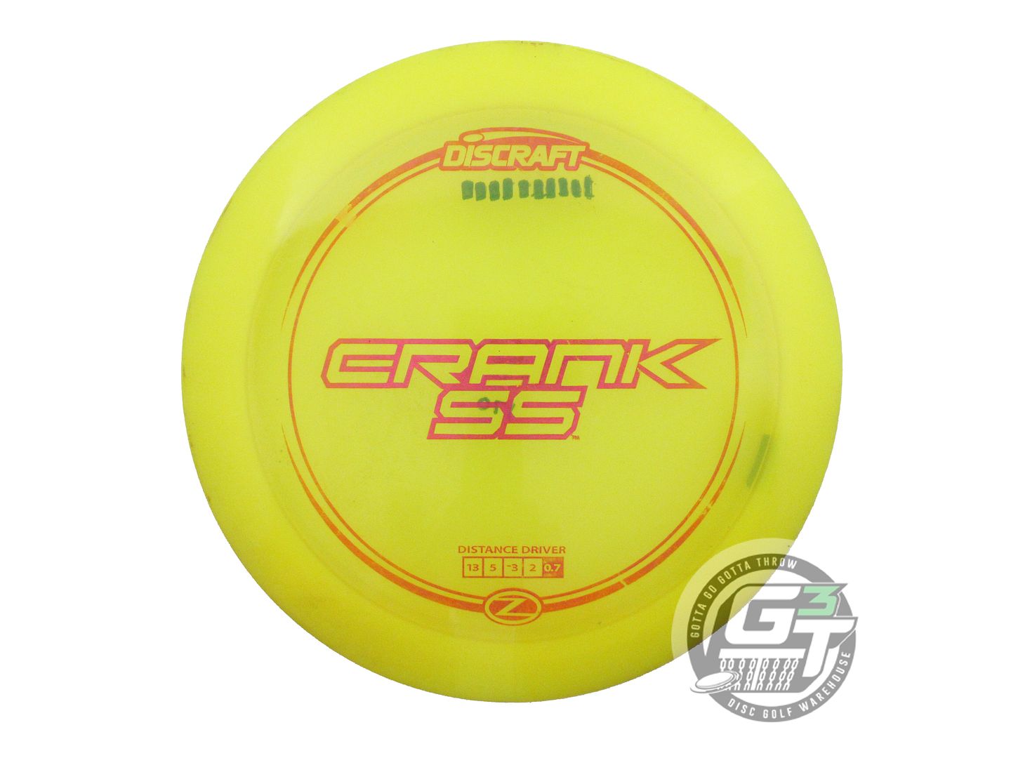 USED Discraft Z Crank SS 170g Yellow Magenta Shatter Foil Distance Driver Disc