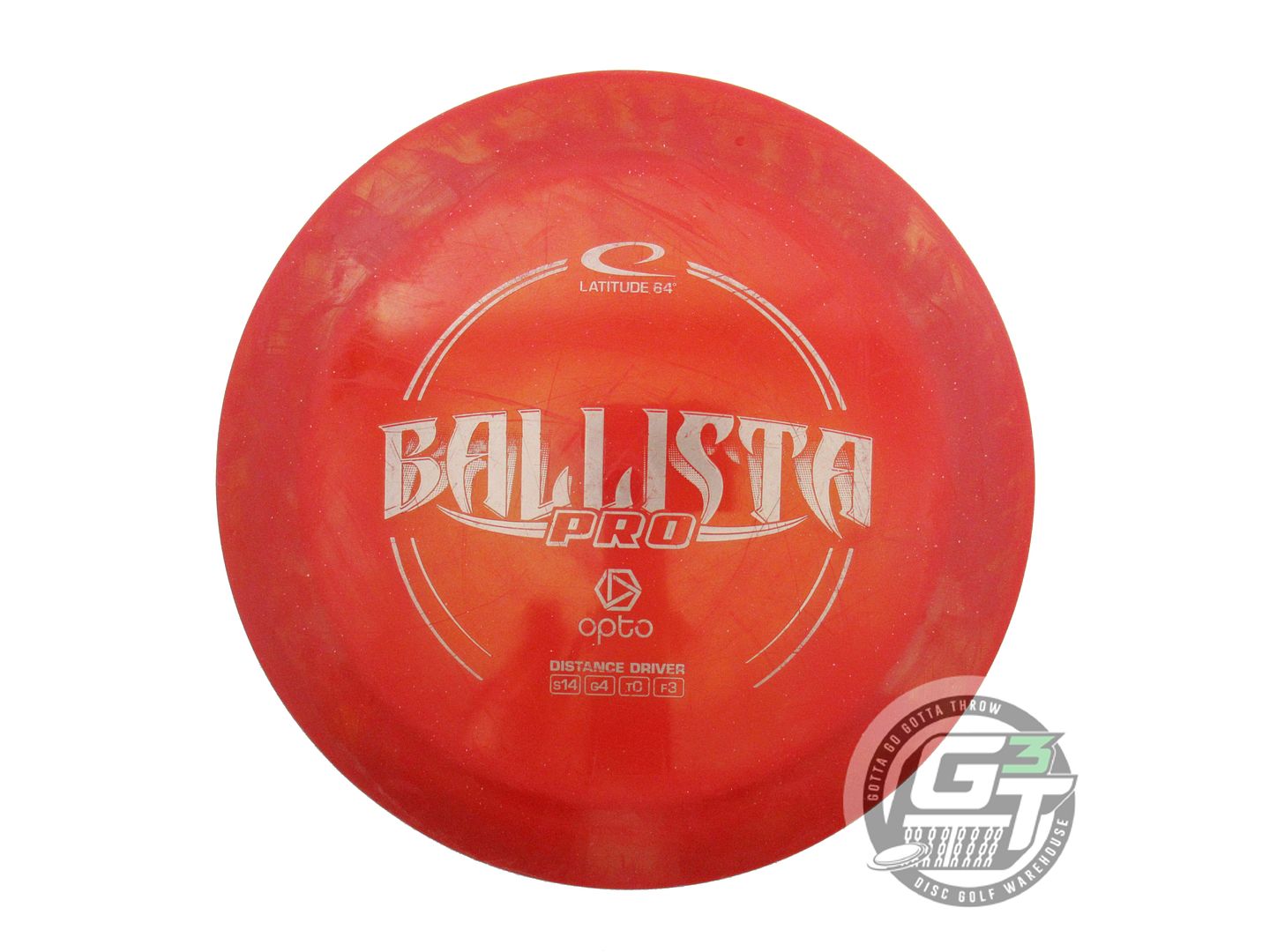 USED Latitude 64 Opto Ballista Pro 173g Red Silver Stamp Distance Driver Disc