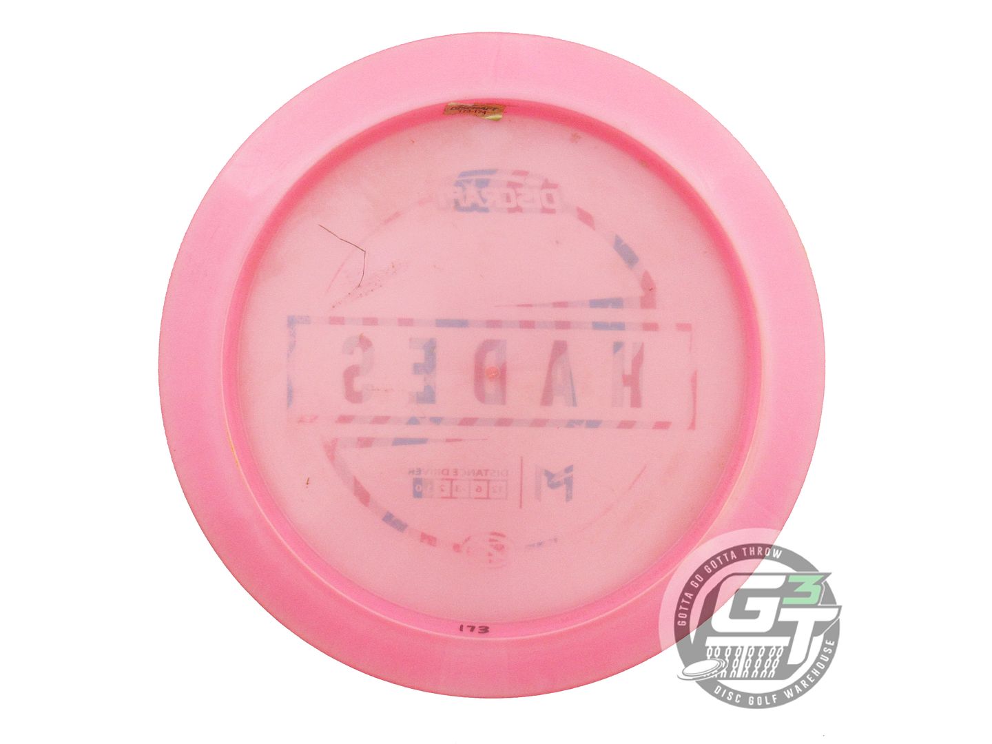 USED Discraft [McBETH] Z Hades 173g Pink Flag Foil Driver Golf Disc