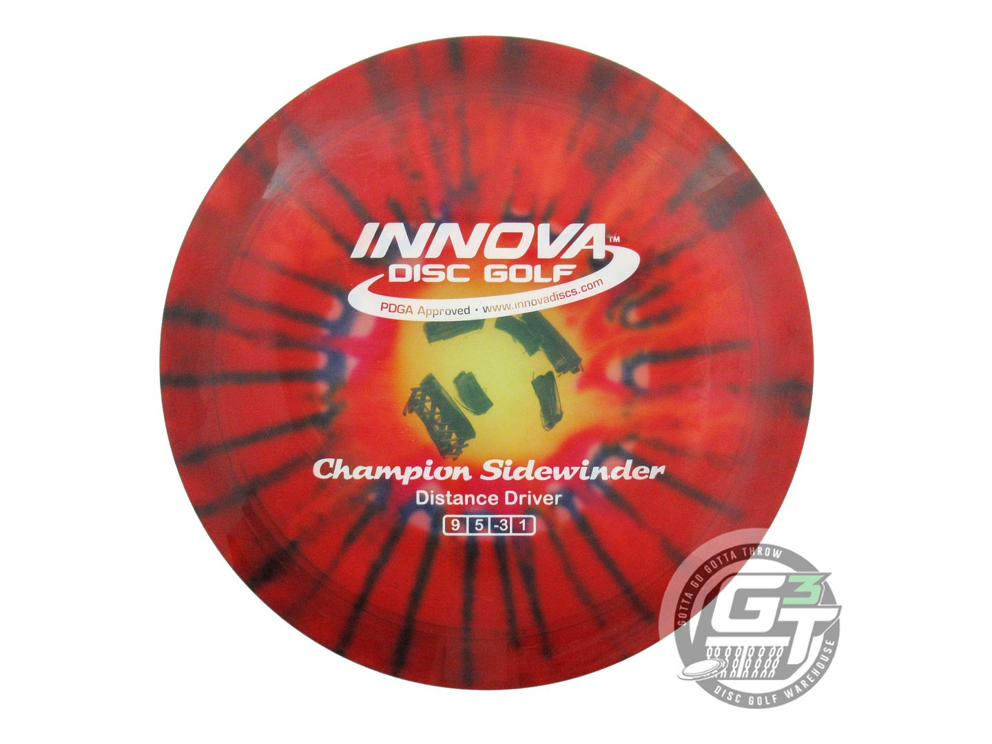 USED Innova I-DYE Champion Sidewinder 171g Red Burst Distance Driver Golf Disc