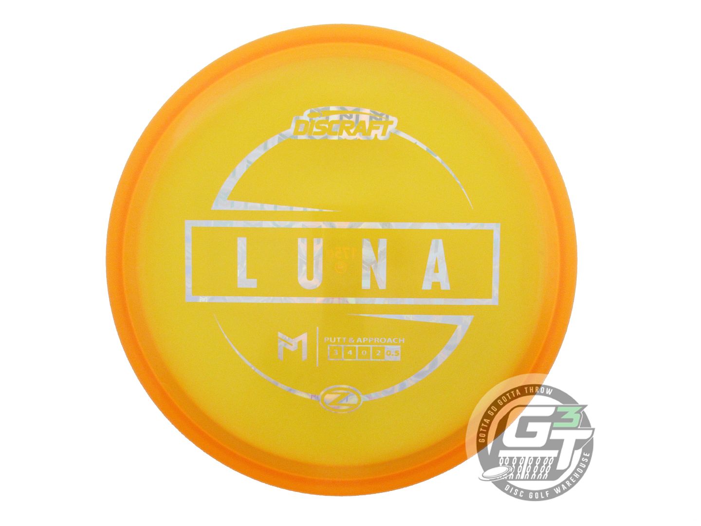 NOS Discraft [McBETH] Z Luna 175g Marigold PM Holo Foil Putter Golf Disc