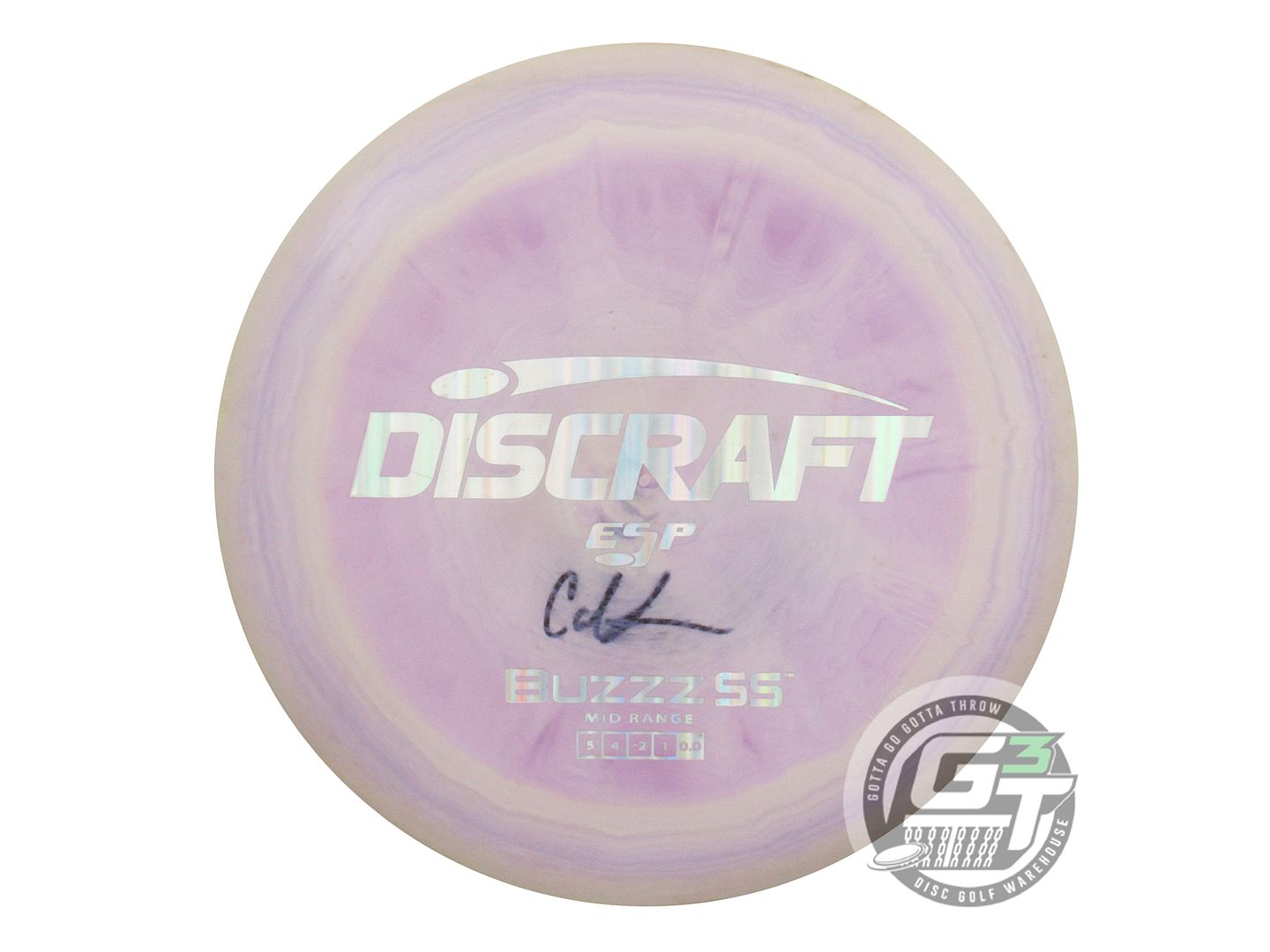 USED Discraft ESP Buzzz SS 166g Tan-Lilac Silver Holo Foil Midrange Golf Disc