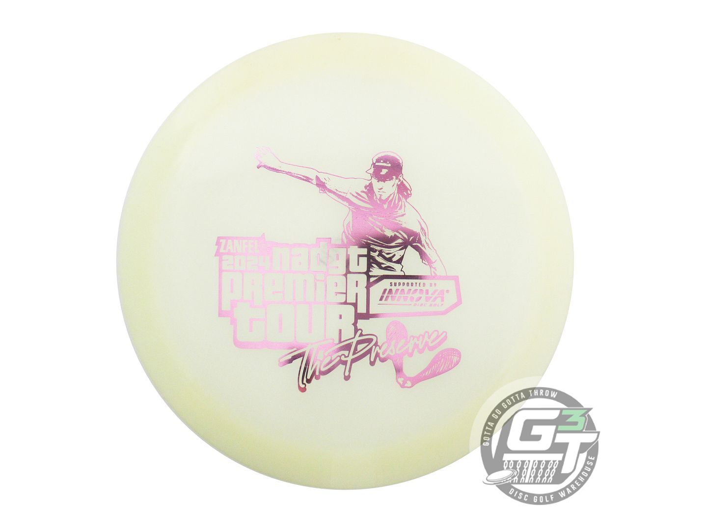 USED Innova [NADGT] Champion Glow Firebird 175g Pink Foil Distance Driver Disc