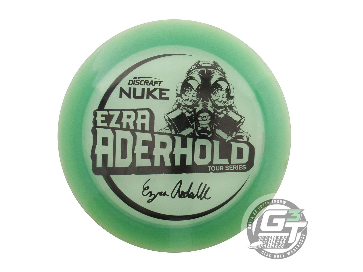 USED Discraft [ADERHOLD] Metallic Z Nuke 176g Green Black Stamp Driver Golf Disc