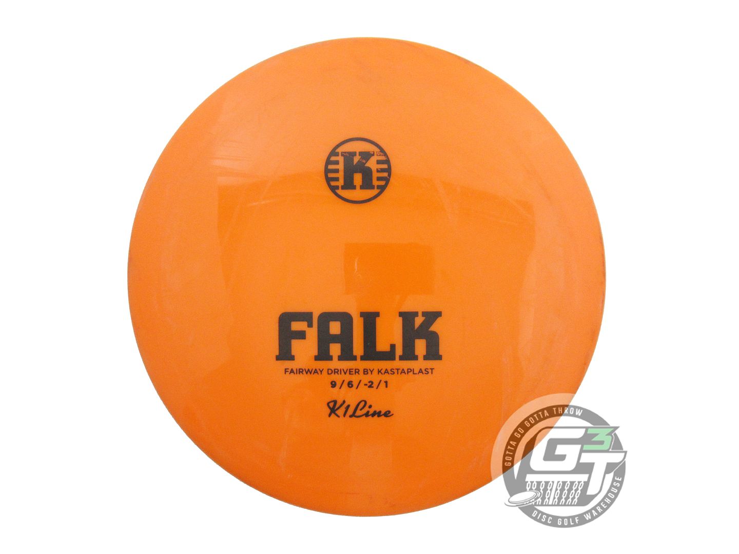 USED Kastaplast K1 Falk 173g Orange Black Stamp Fairway Driver Golf Disc