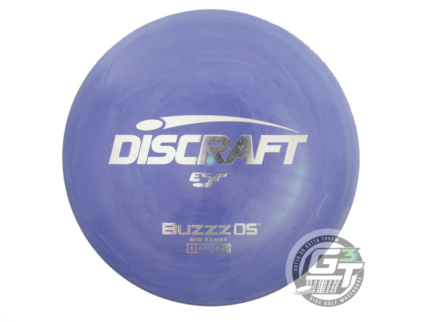 USED Discraft ESP Buzzz OS 174g Purple Silver Foil Midrange Golf Disc