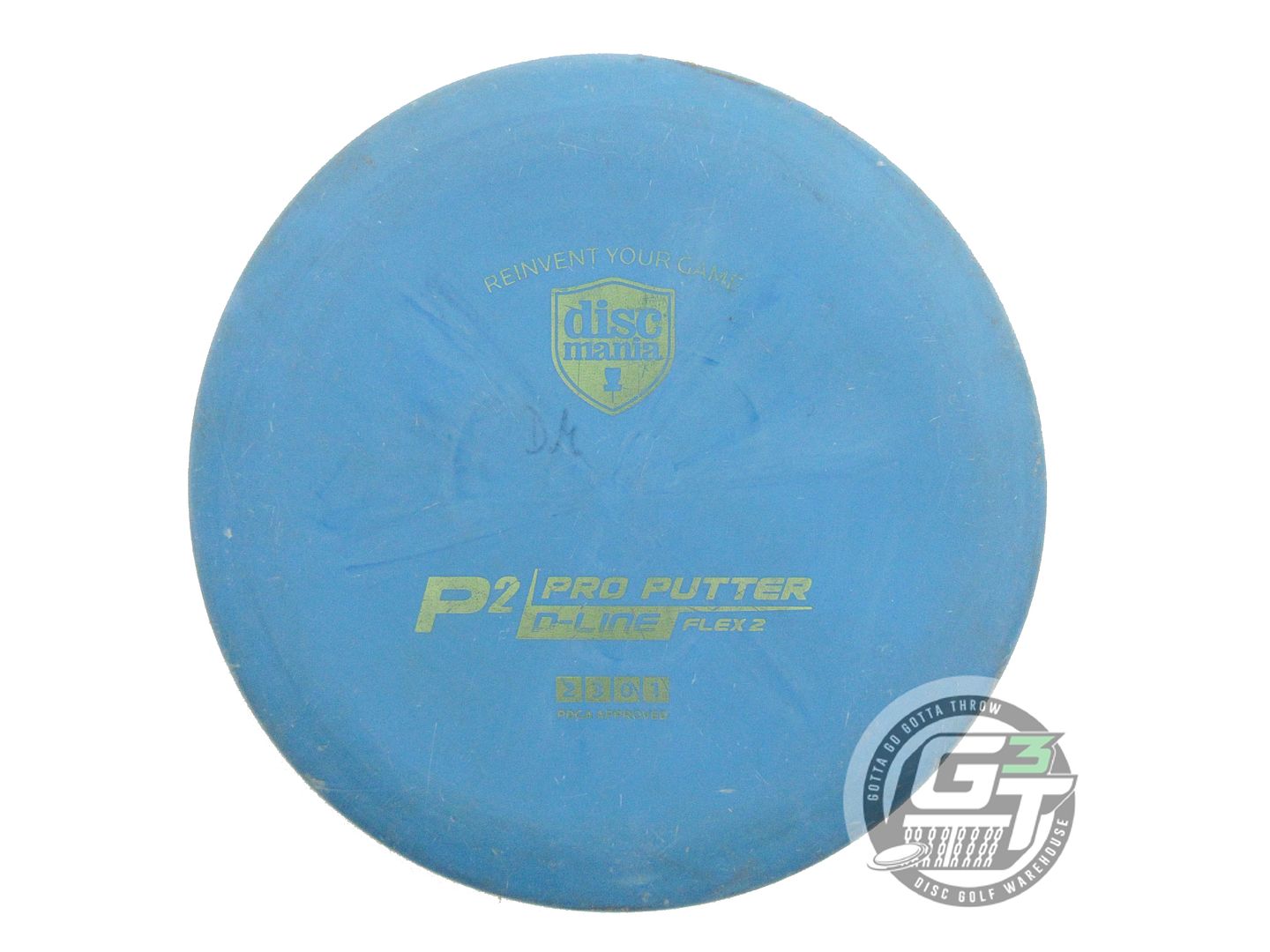 USED DiscMania D-Line Flex 2 P2 174g Blue Lime Foil Putter Golf Disc