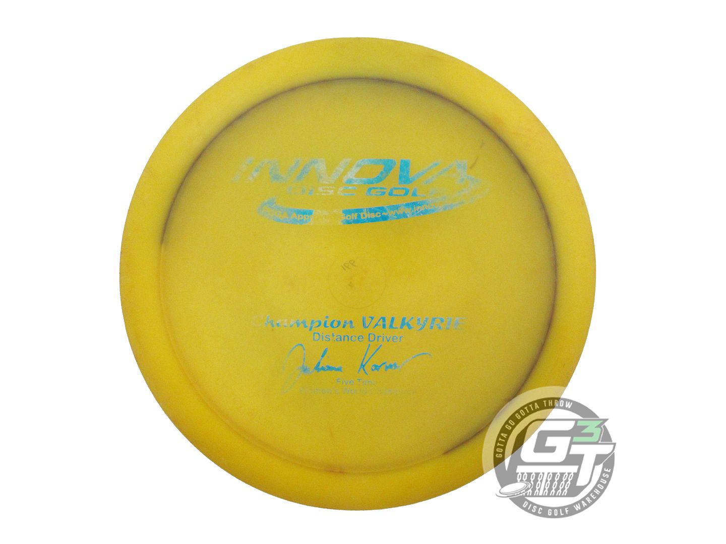USED Innova [KORVER] Champion Valkyrie 166g Marigold Blue Foil Driver Golf Disc