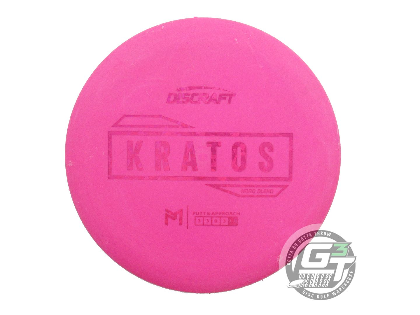 USED Discraft Hard Blend Kratos 173g Pink Magenta Shatter Foil Putter Golf Disc