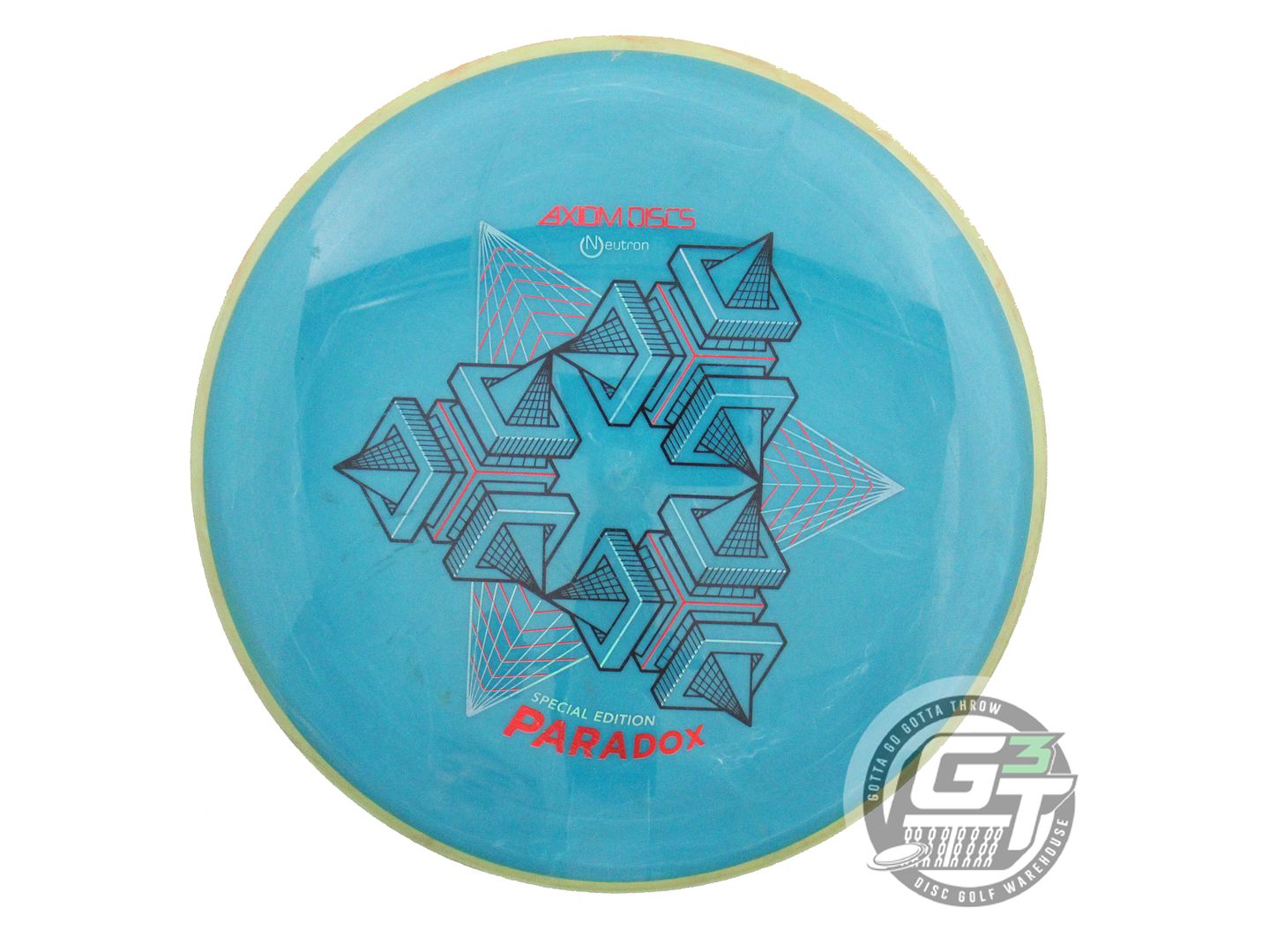 USED Axiom Discs [SE] Neutron Paradox 177g Teal Mustard Rim Midrange Golf Disc