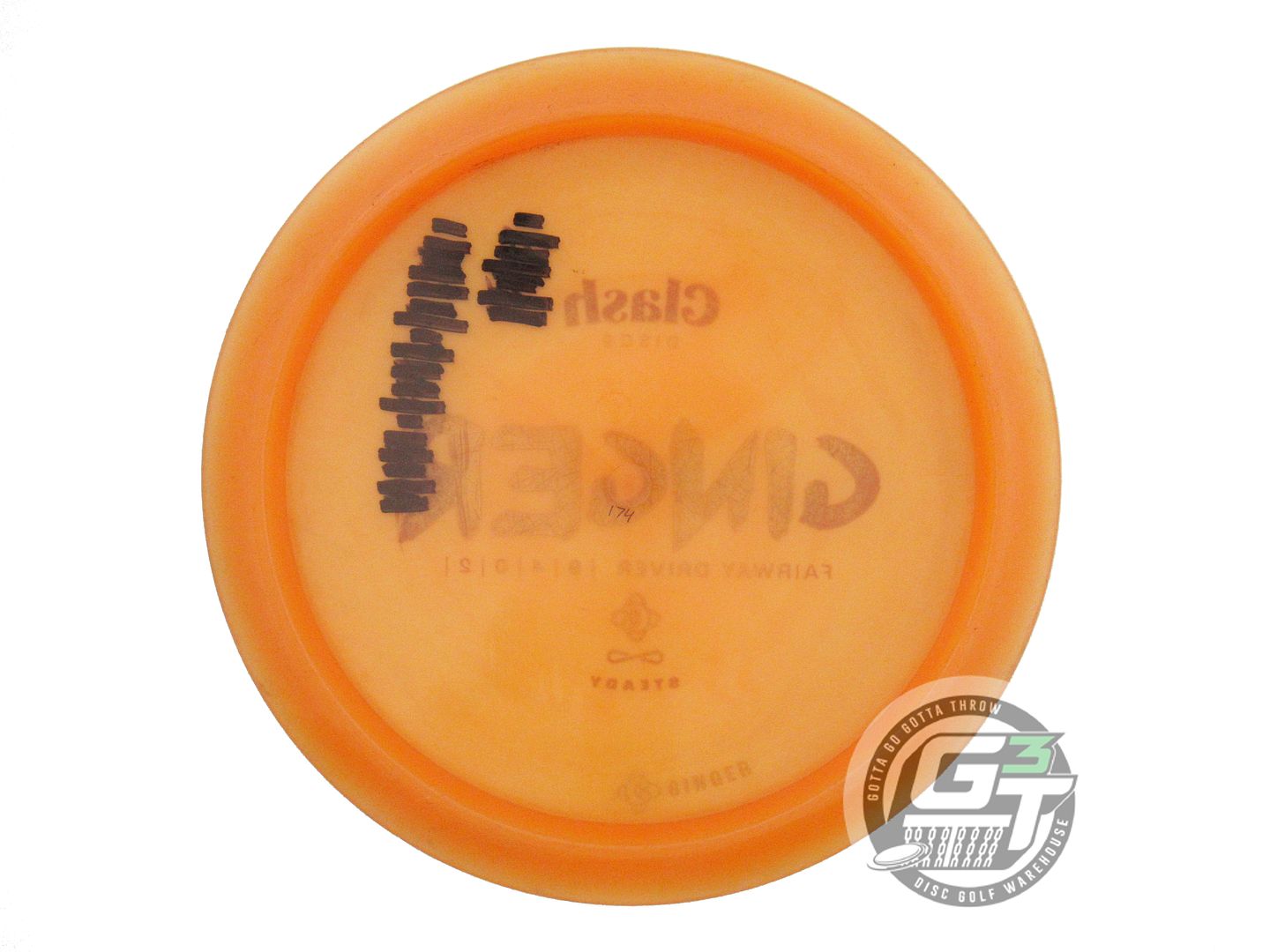 USED Clash Discs Steady Ginger 174g Orange Red Foil Fairway Driver Golf Disc
