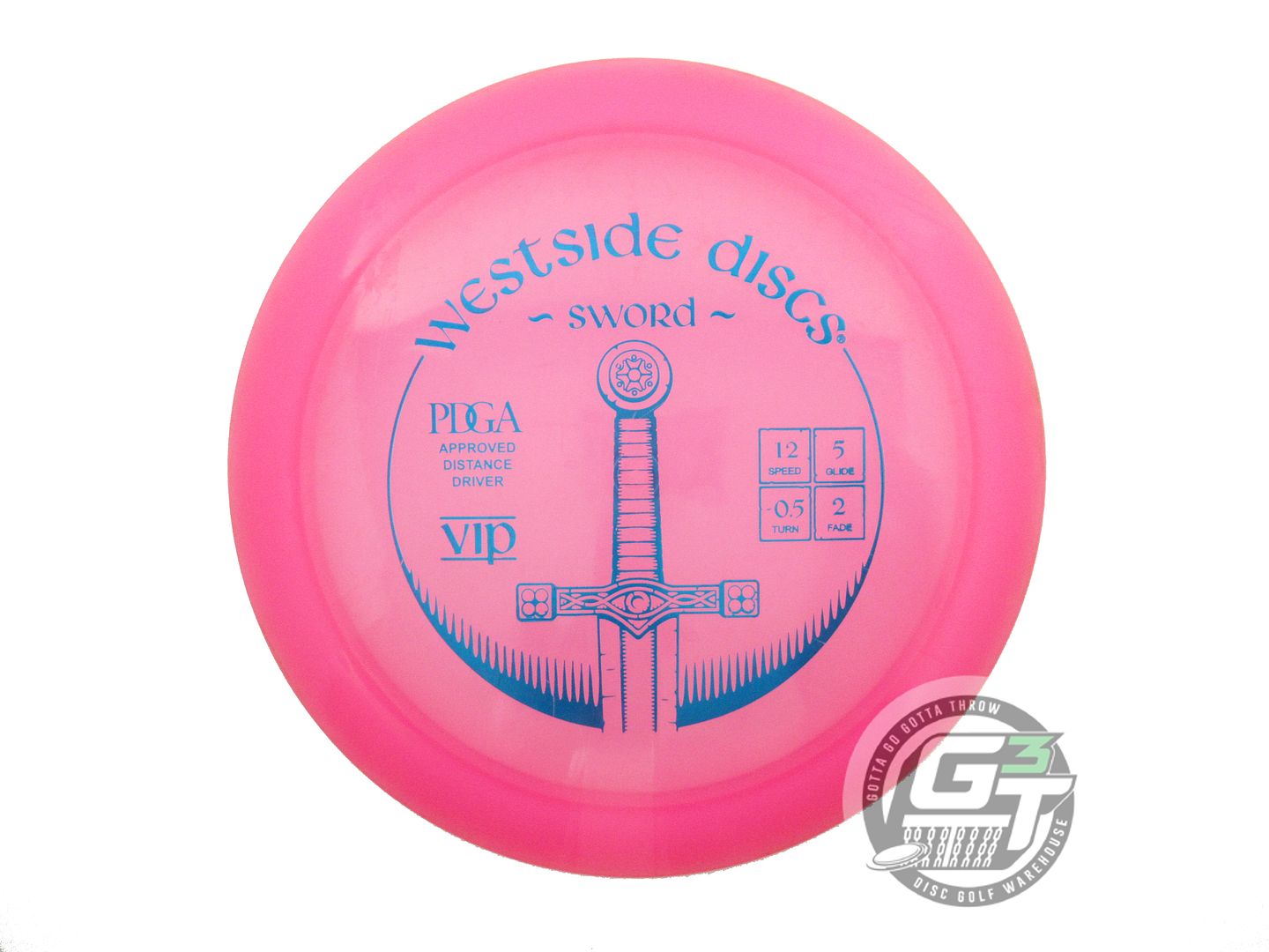 USED Westside Discs VIP Sword 171g Pink Blue Foil Distance Driver Golf Disc