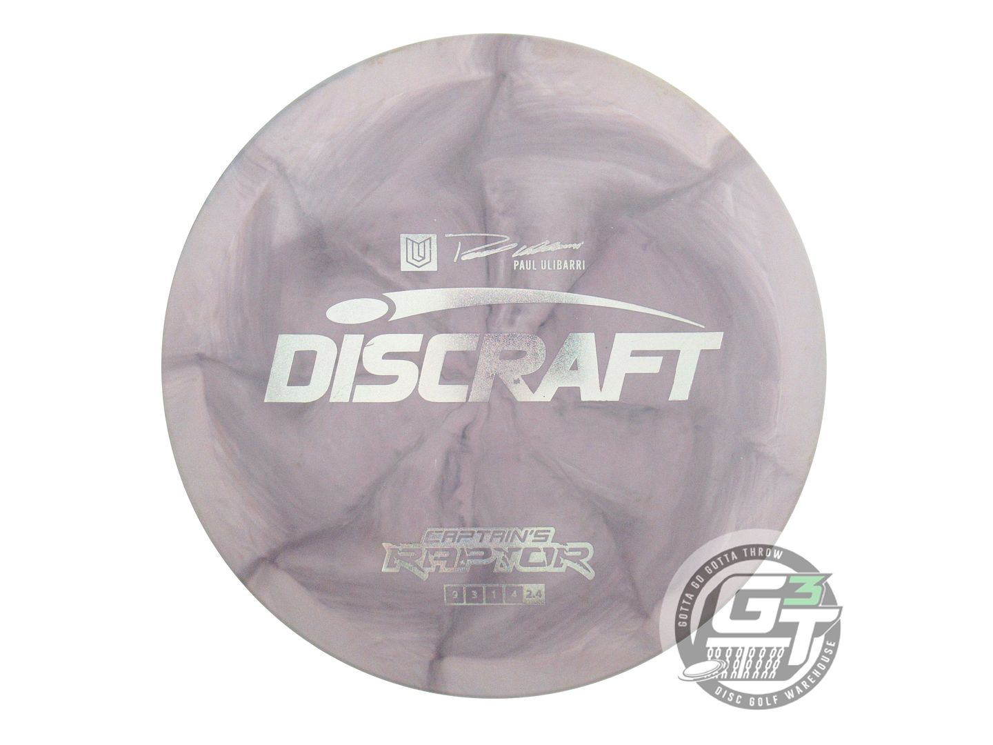 USED Discraft [ULIBARRI] ESP Captain's Raptor 175g Gray-Lilac Driver Golf Disc