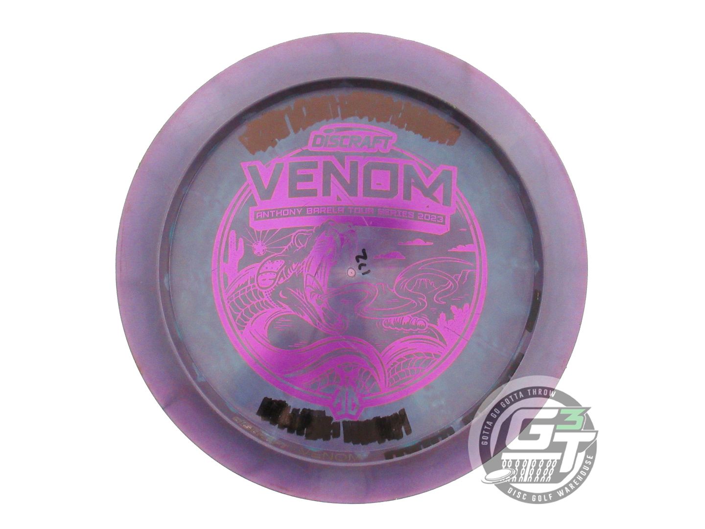 USED Discraft [BARELA] Swirl ESP Venom 172g Purple-Green Distance Driver Disc