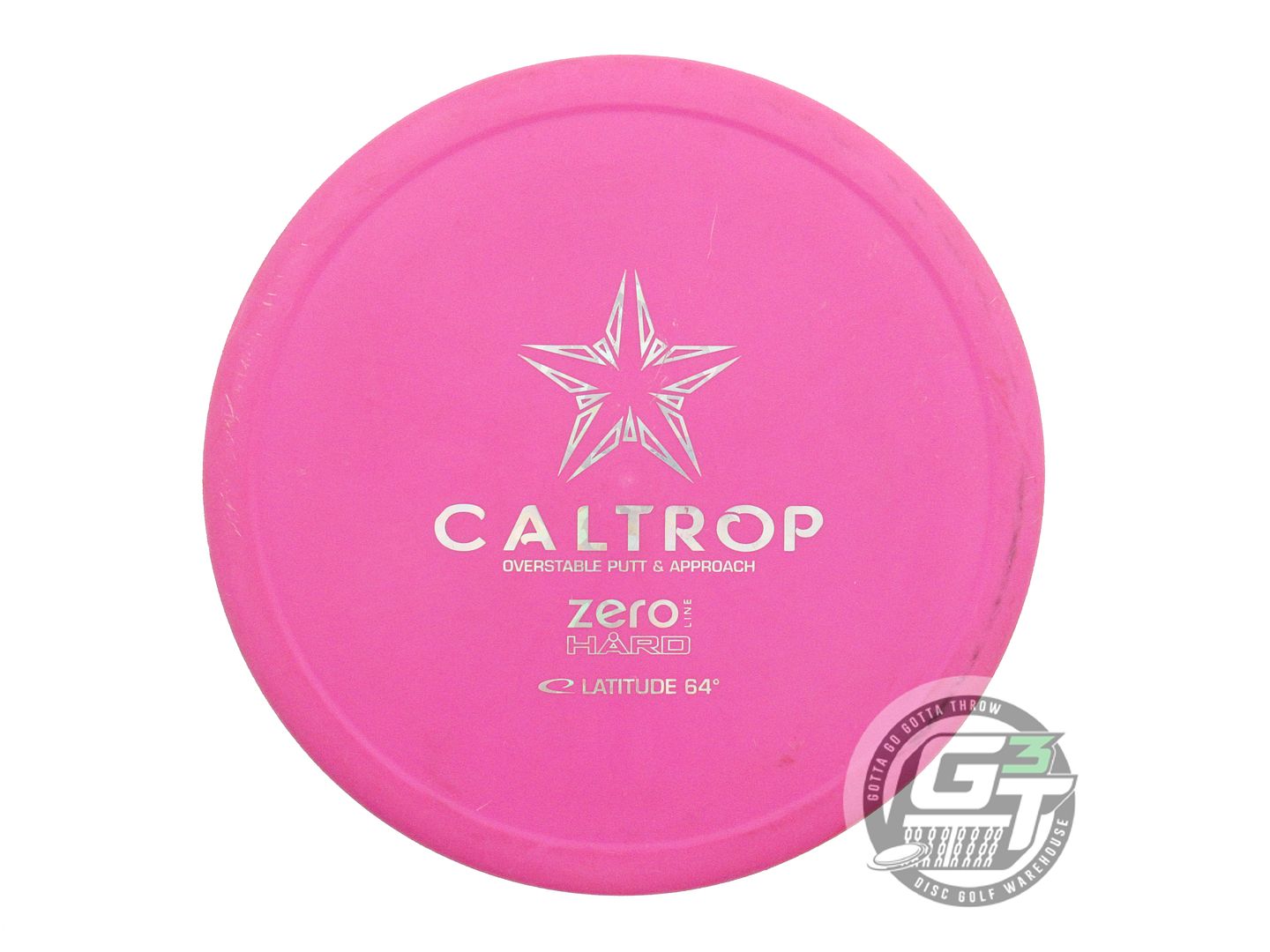 USED Latitude 64 Zero Hard Caltrop 172g Pink Silver Shatter Putter Golf Disc