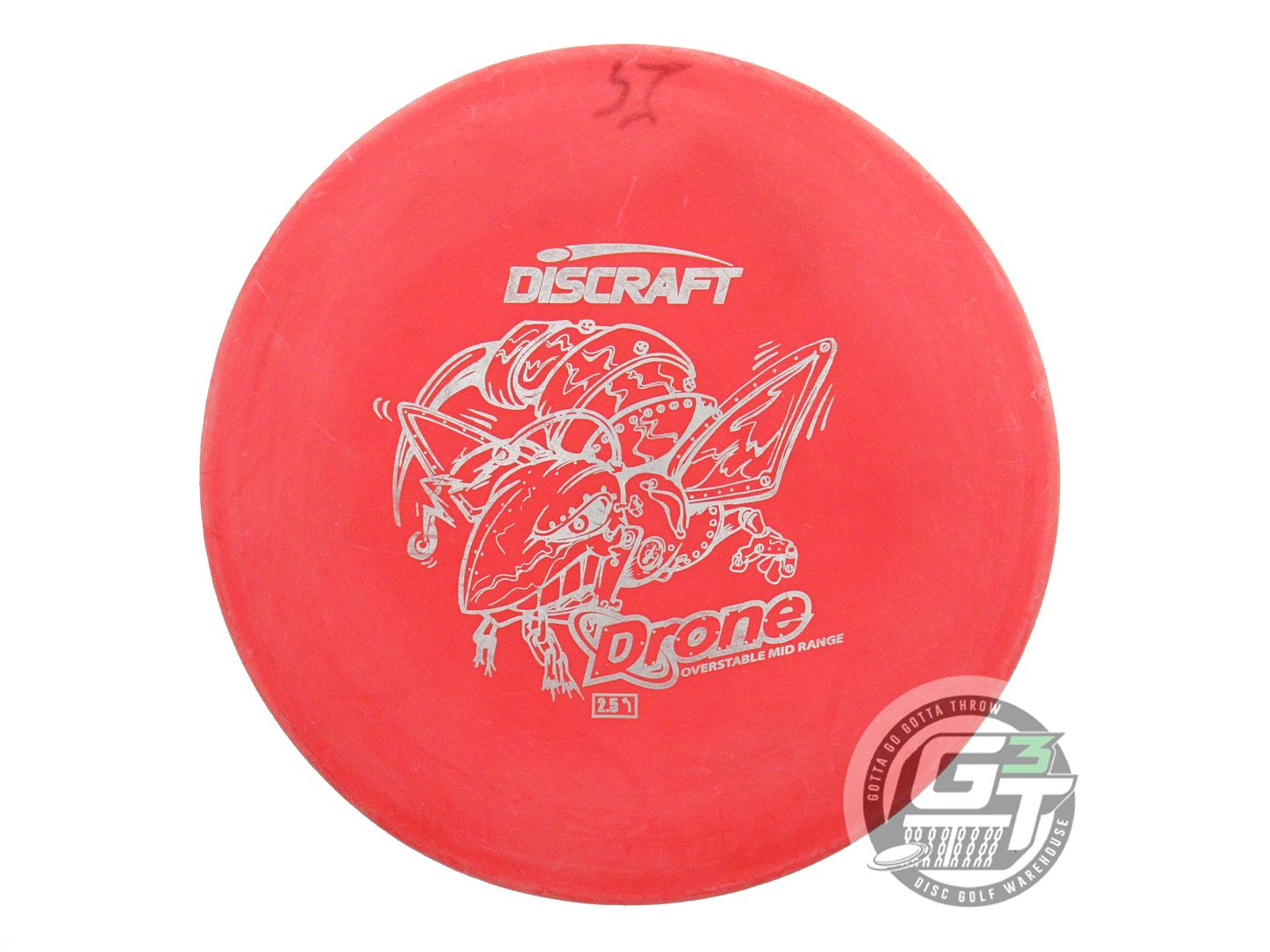 USED Discraft Pro D Drone 170g Red Silver Stamp Midrange Golf Disc