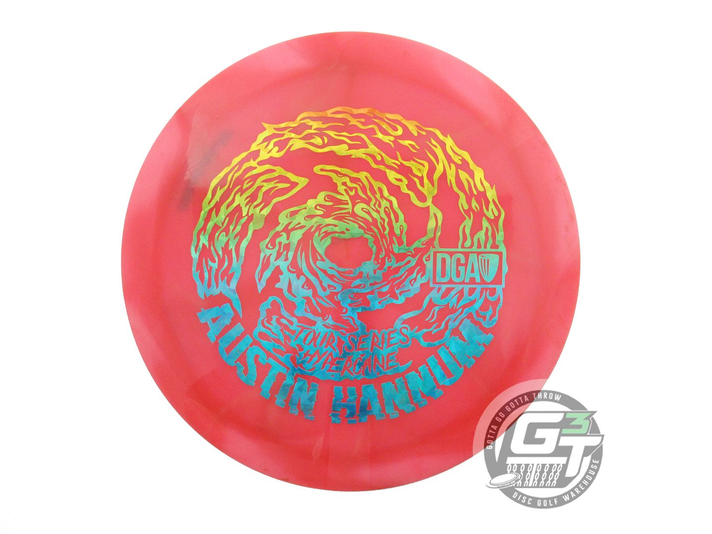 USED DGA [HANNUM] Swirl Hypercane 176g Red Sunrise Shatter Foil Driver Golf Disc
