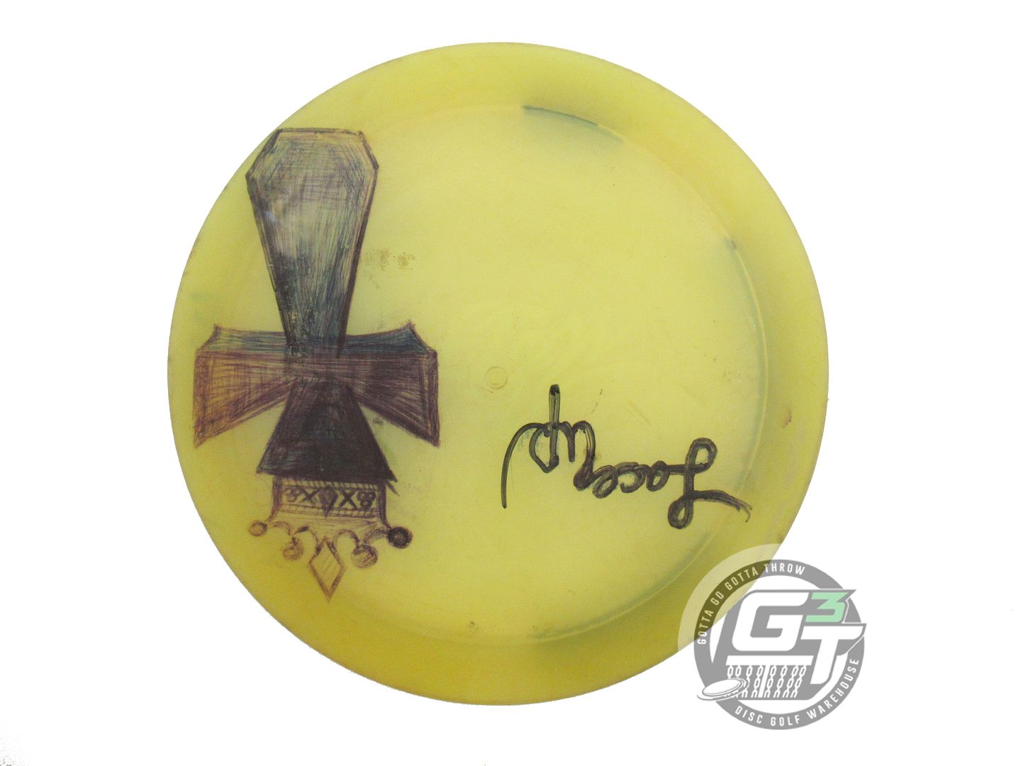 USED Latitude 64 Opto Flow 173g Yellow SHARPIE Distance Driver Golf Disc