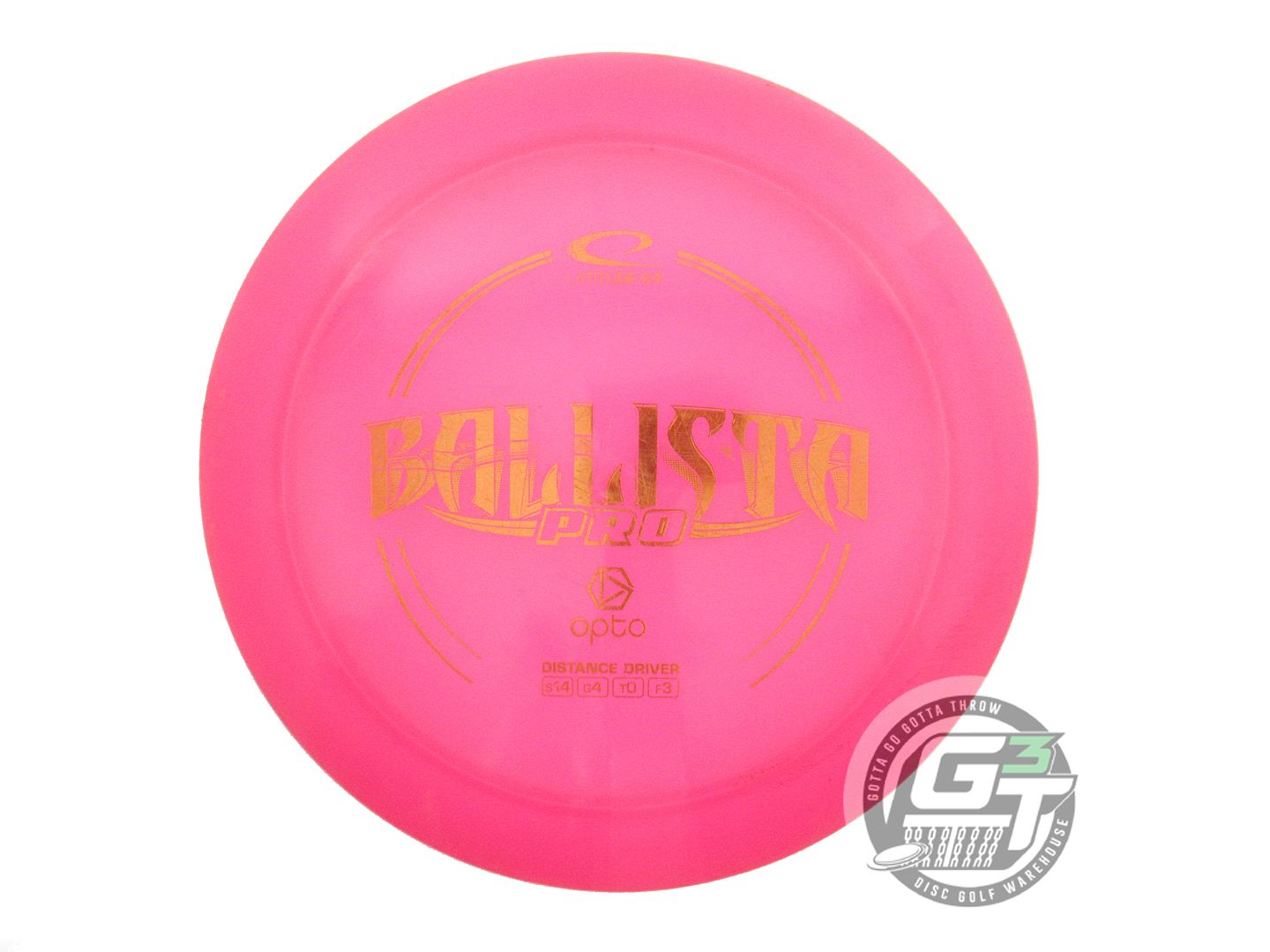 USED Latitude 64 Opto Ballista Pro 170g Pink Orange Foil Distance Driver Disc