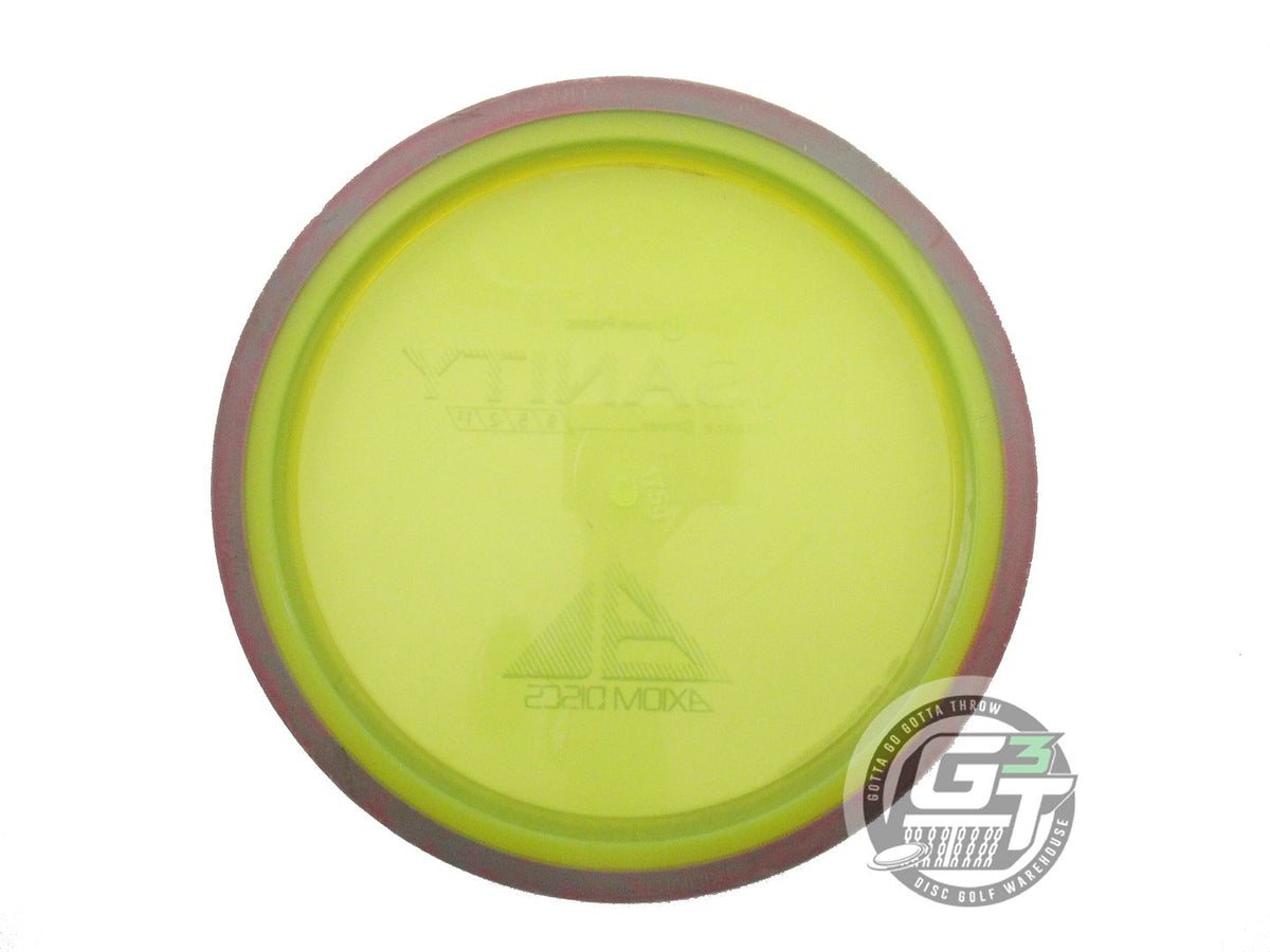 USED Axiom Discs Proton Insanity 175g Yellow Lilac Rim Distance Driver Golf Disc