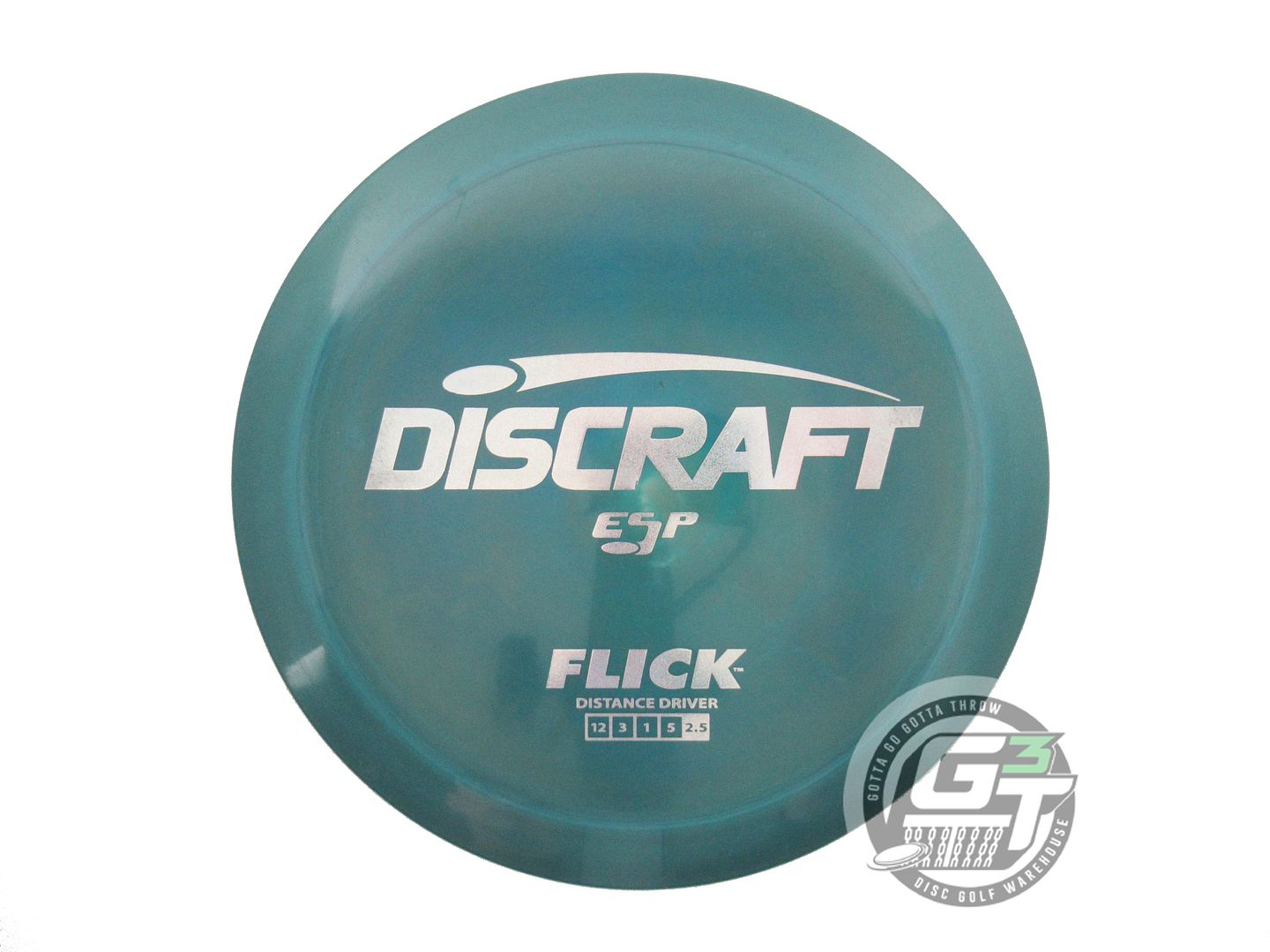 USED Discraft ESP Flick 172g Blue-Green Glitter Foil Distance Driver Golf Disc