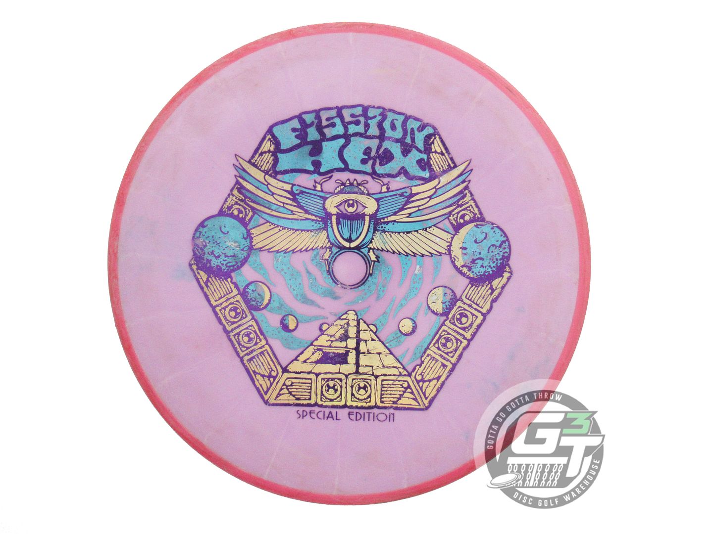 USED Axiom Discs [SE] Fission Hex 176g Lilac Red Rim Midrange Golf Disc