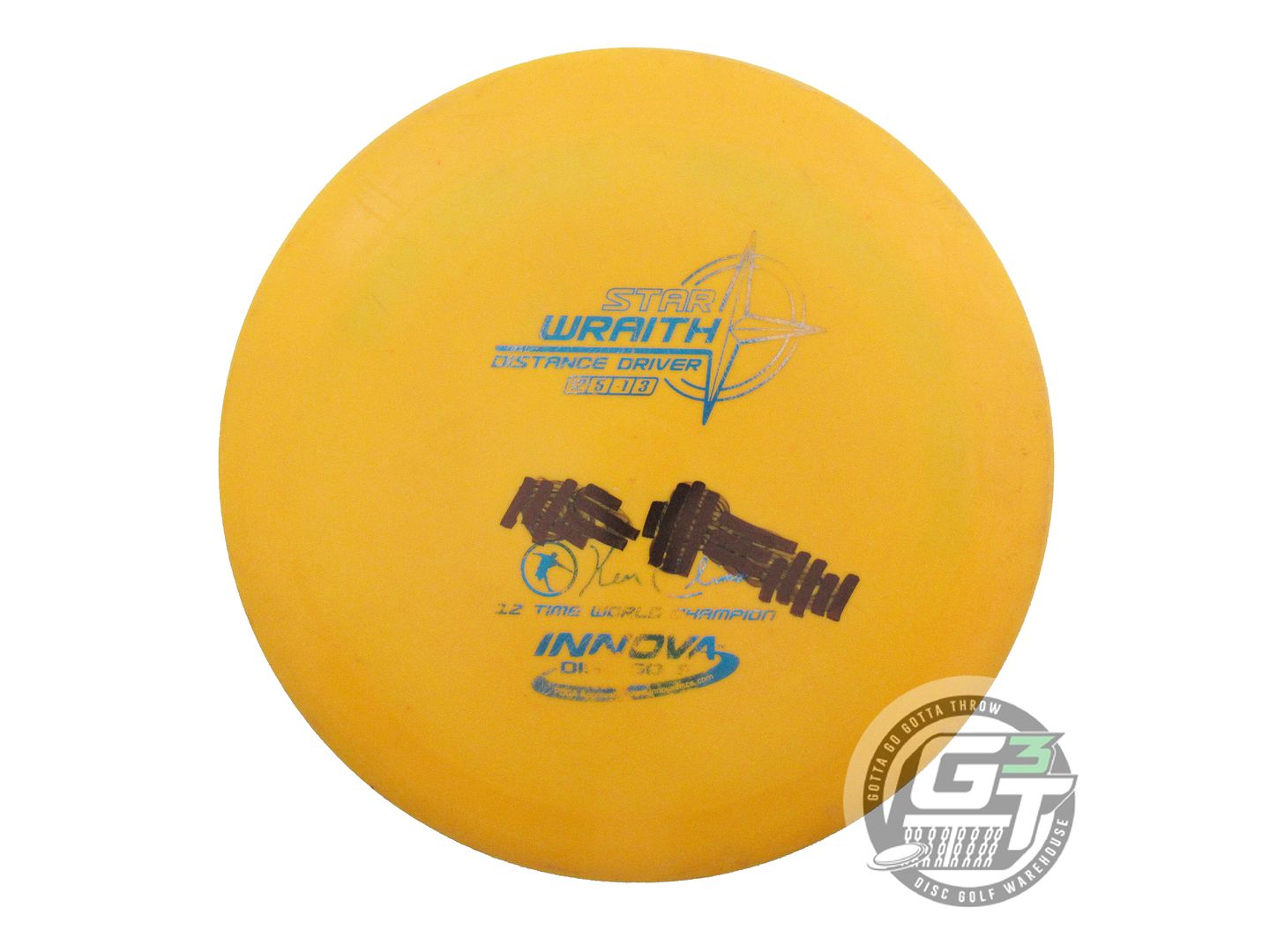 USED Innova Star Wraith 172g Marigold Blue Foil 12 SPEED RARE Driver Golf Disc