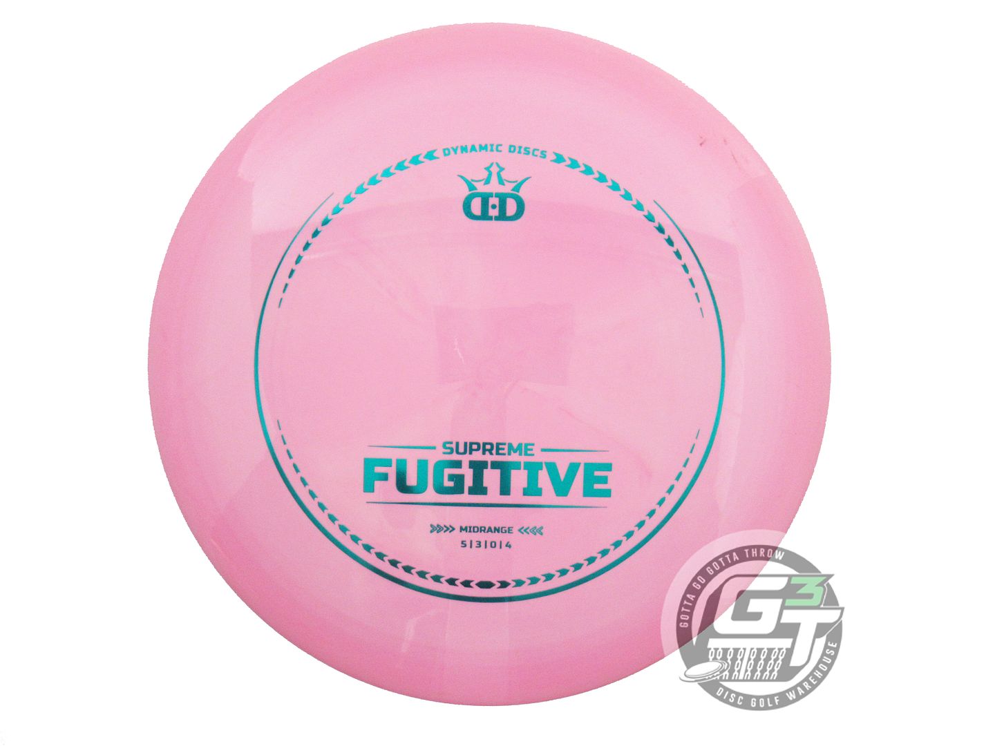 USED Dynamic Discs Supreme Fugitive 176g Pink Teal Foil Midrange Golf Disc
