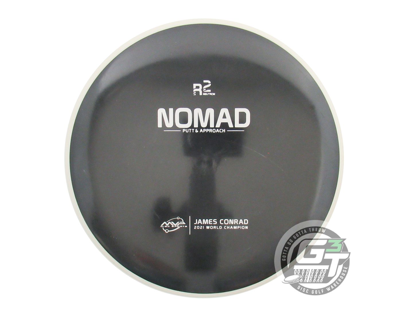 USED MVP Disc Sports R2 Neutron Nomad 170g Black White Rim Putter Golf Disc