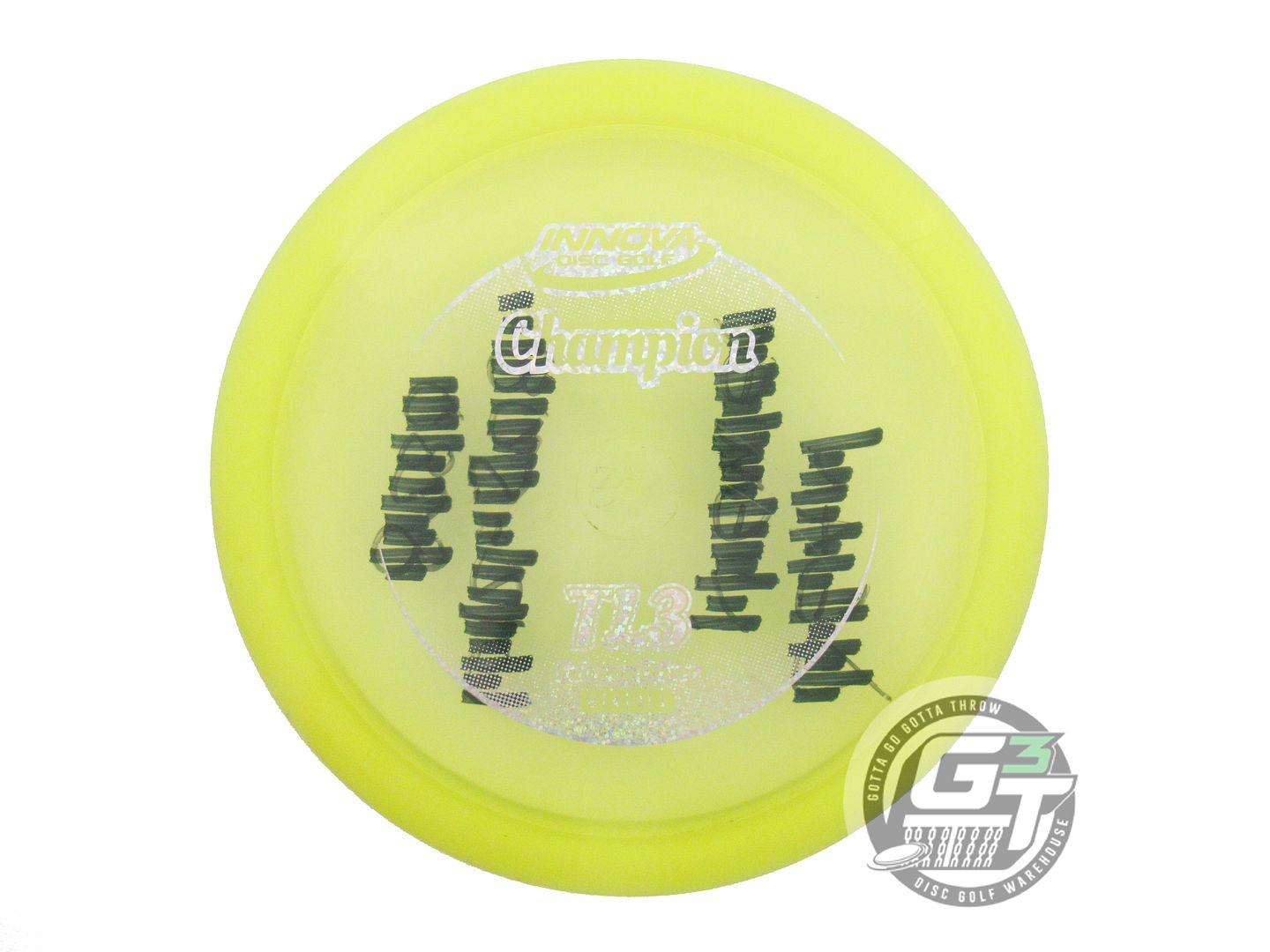 USED Innova Champion TL3 172g Yellow Silver Glitter Foil Fairway Driver Disc