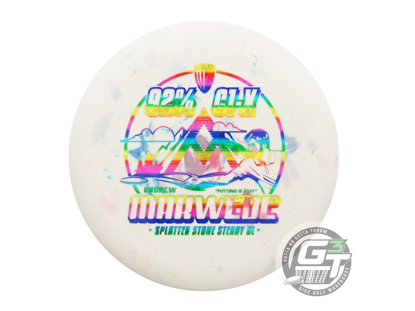 DGA Limited Edition Andrew Marwede DGPT C1-X Splatter Stone Line Steady BL Putter Golf Disc (Individually Listed)
