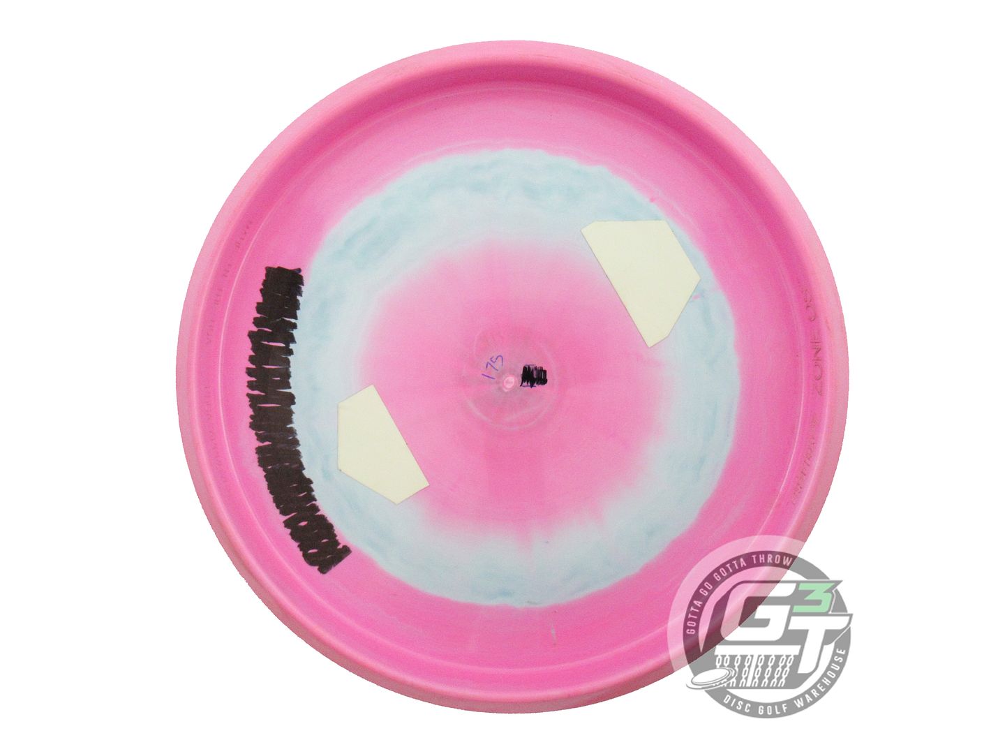 USED Discraft ESP Zone OS 175g Pink-Seafoam Stripe GLOW TAPE Putter Golf Disc