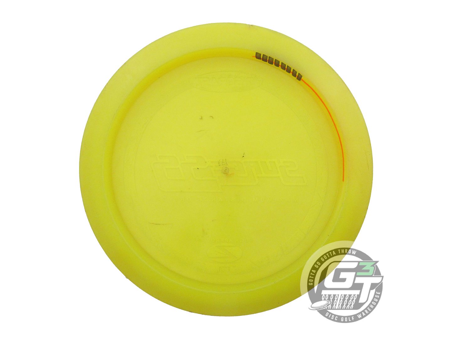 USED Discraft Z Surge SS 173g Yellow White Stamp PFN Distance Driver Golf Disc