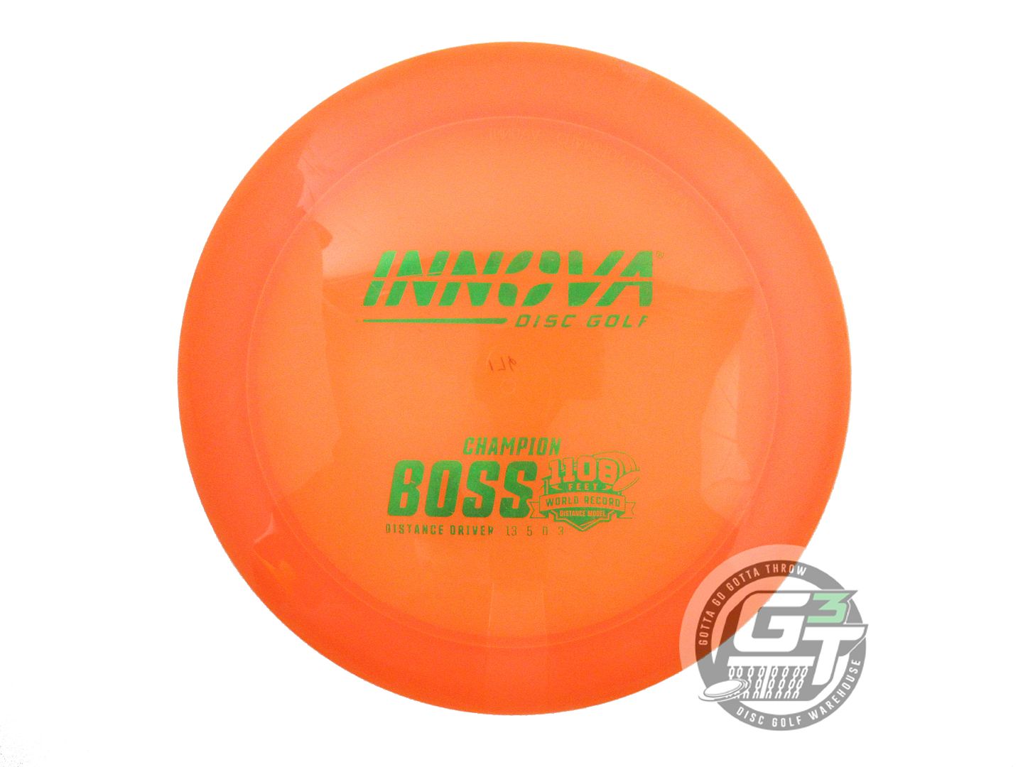 USED Innova Champion Boss 176g Orange Green Shatter Foil Distance Driver Disc
