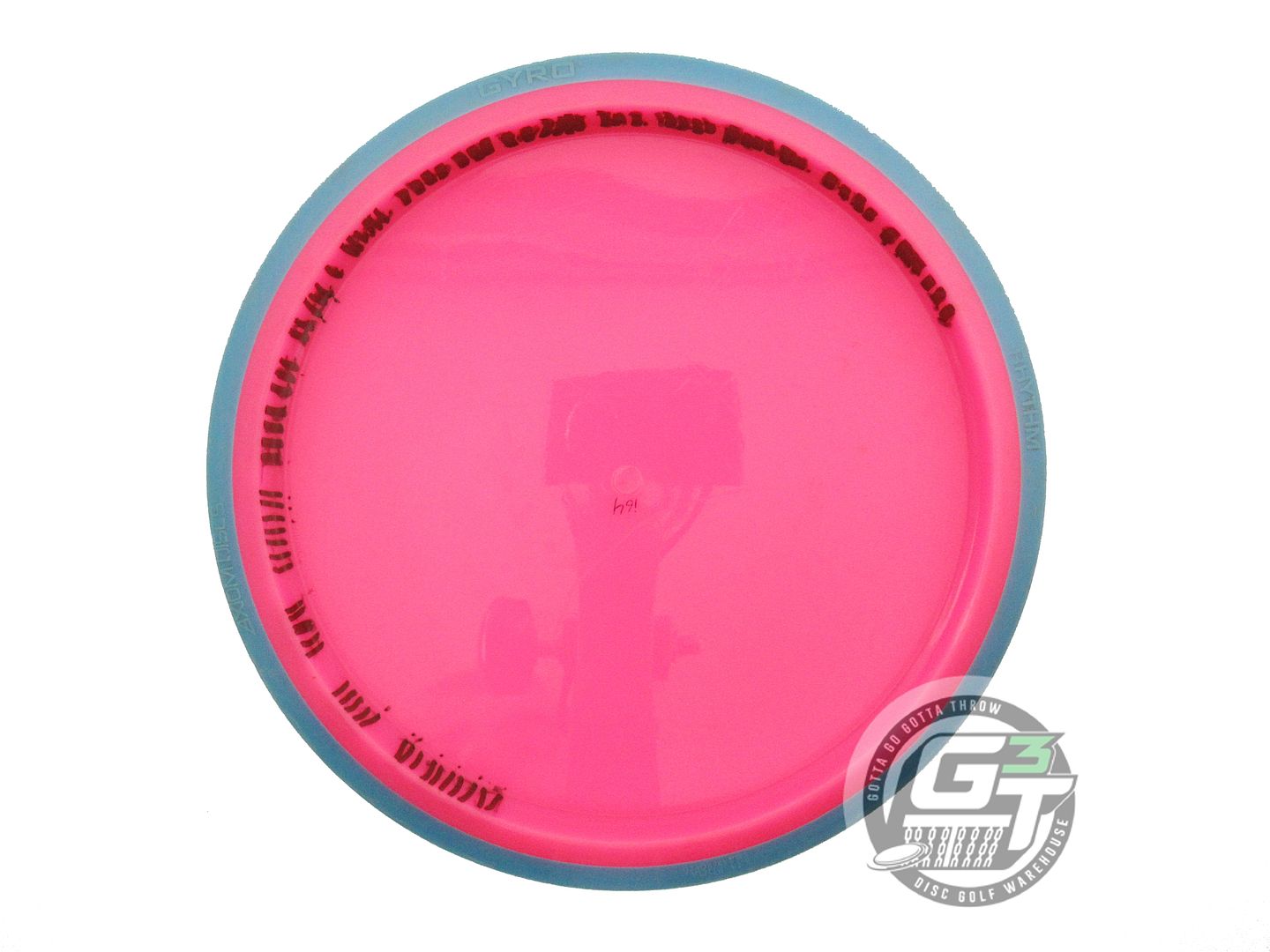 USED Axiom Discs Neutron Rhythm 164g Pink Teal Rim Distance Driver Golf Disc