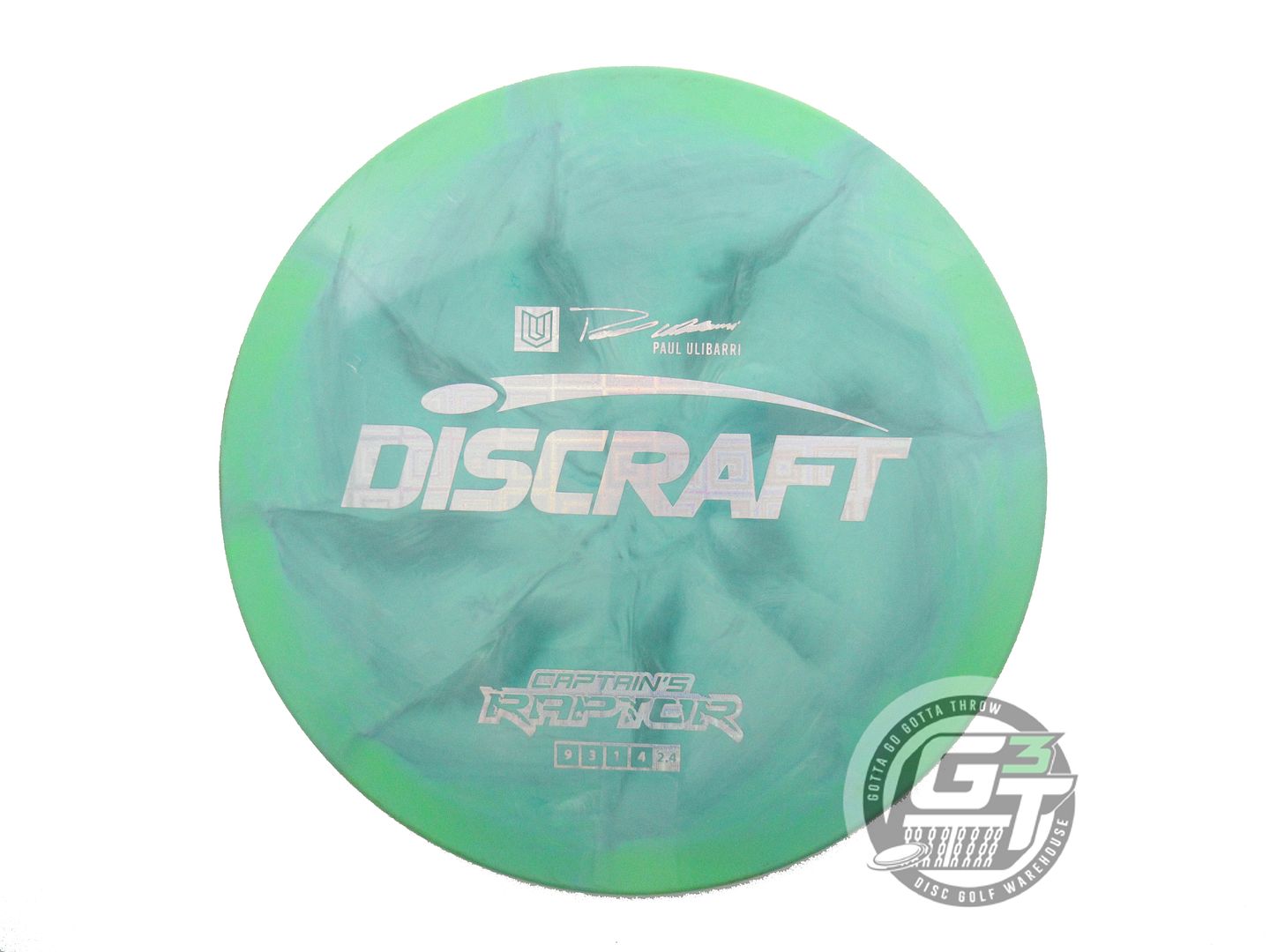 USED Discraft [CAPTAIN'S] ESP Raptor 174g Green-Seafoam Distance Driver Disc