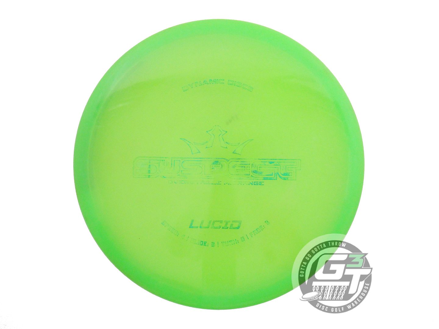 USED Dynamic Discs Lucid Suspect 174g Lime Green Foil Midrange Golf Disc