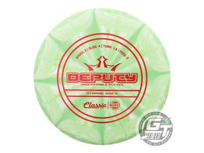 Dynamic Discs Classic Soft Burst Deputy Putter Golf Disc (Individually Listed)