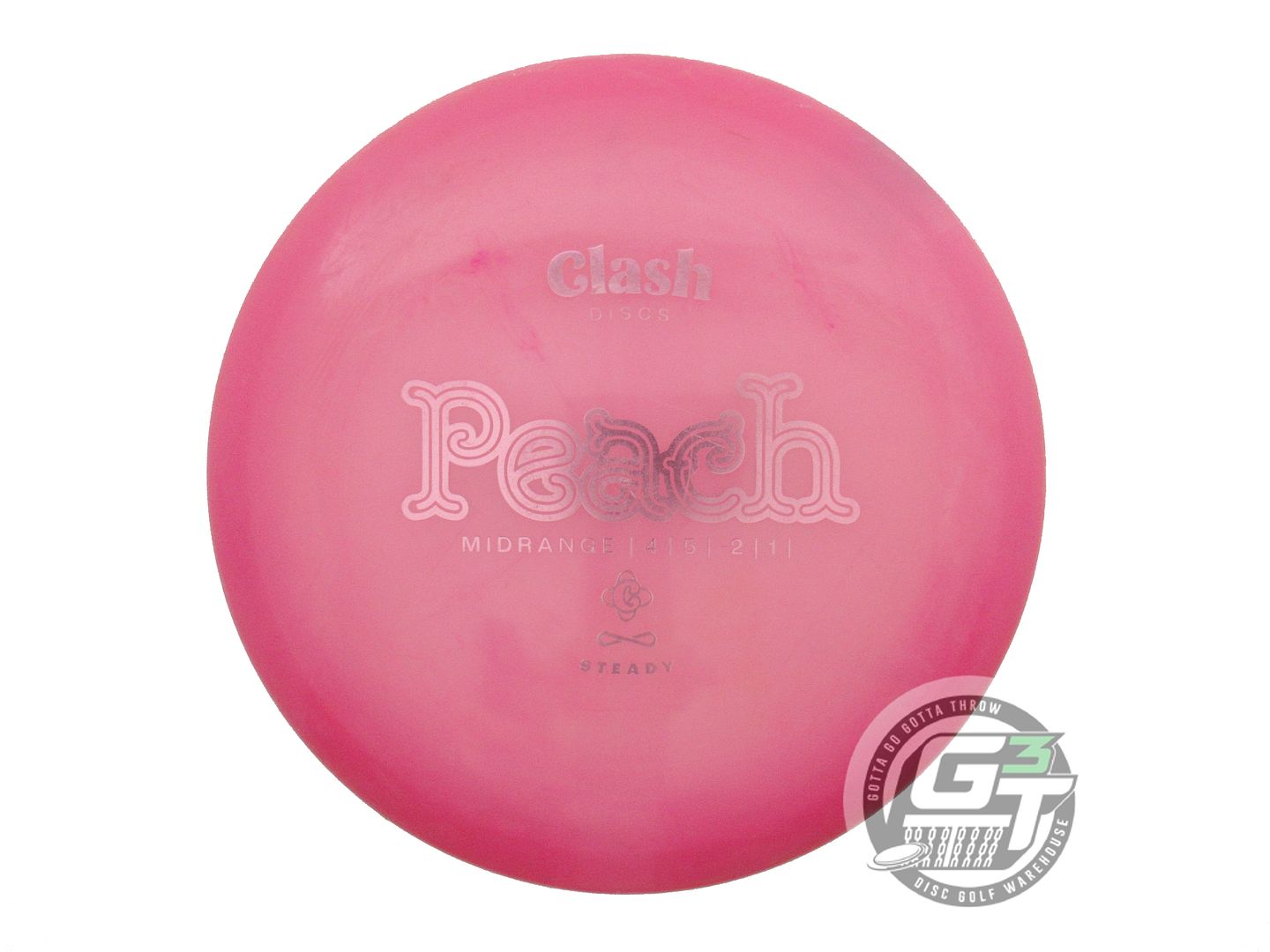USED Clash Discs Steady Peach 176g Pink Pink Foil Midrange Golf Disc